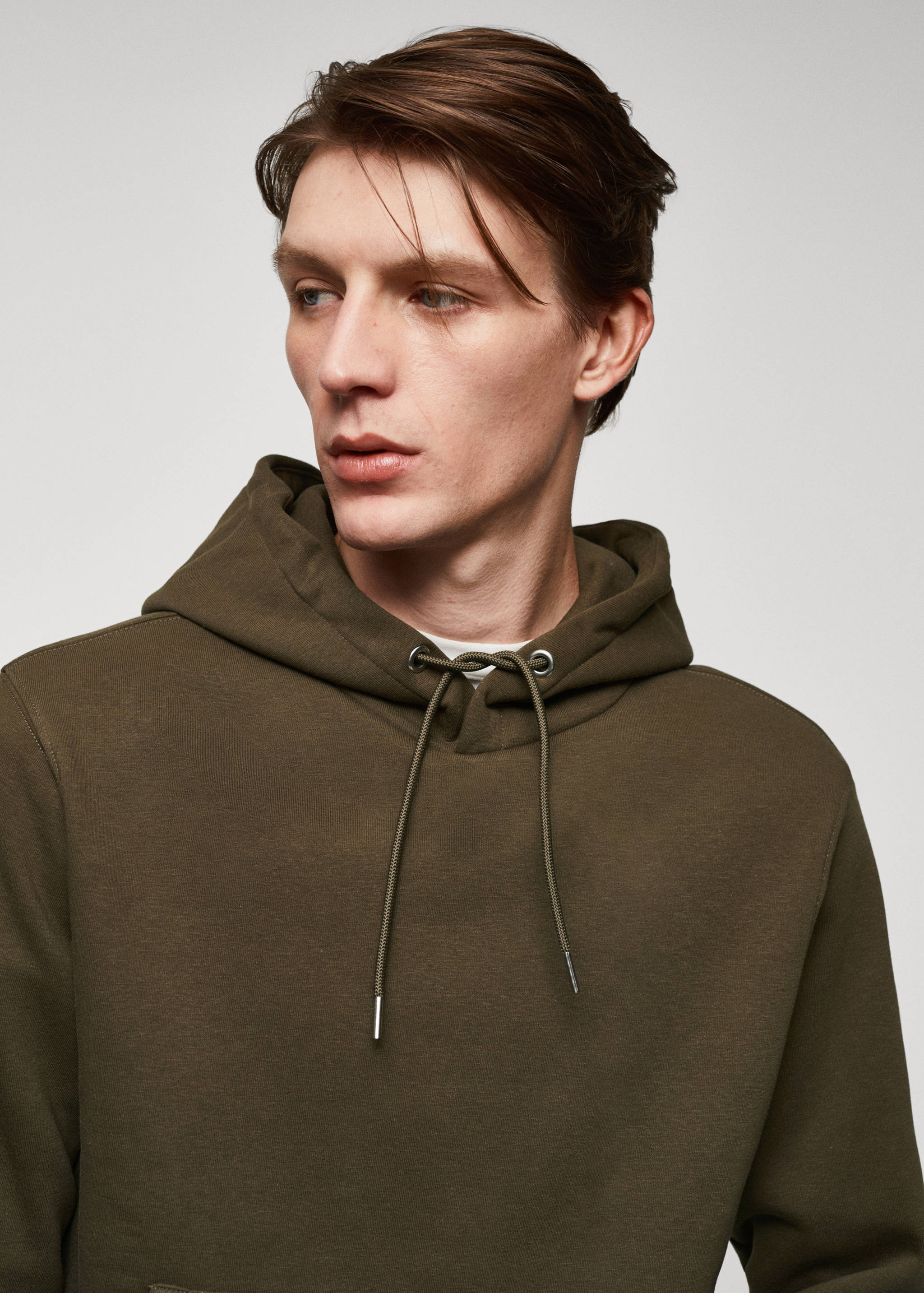 Baumwoll-Kapuzensweatshirt mit Känguru-Tasche - Detail des Artikels 1