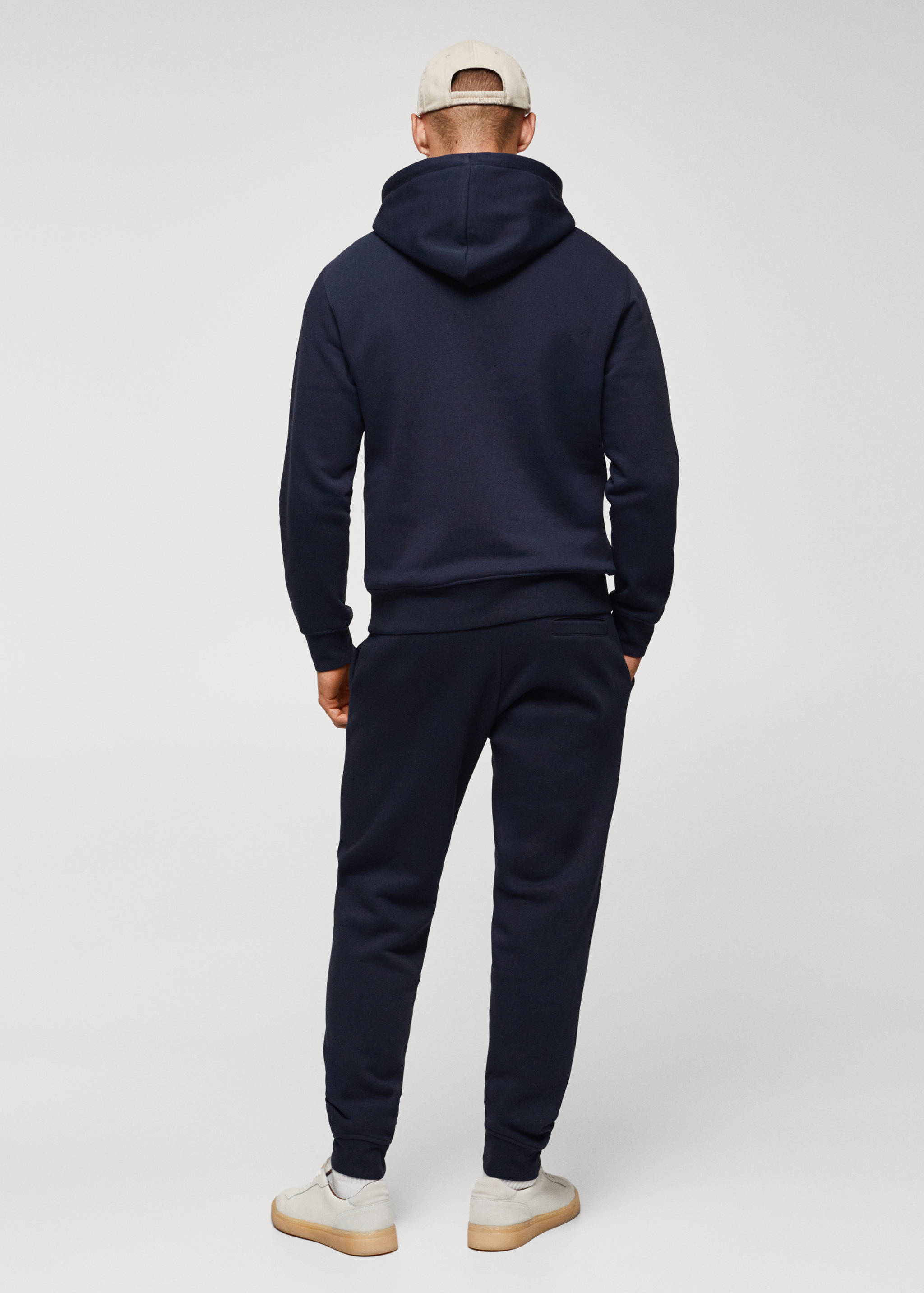 Baumwoll-Kapuzensweatshirt mit Känguru-Tasche - Rückseite des Artikels