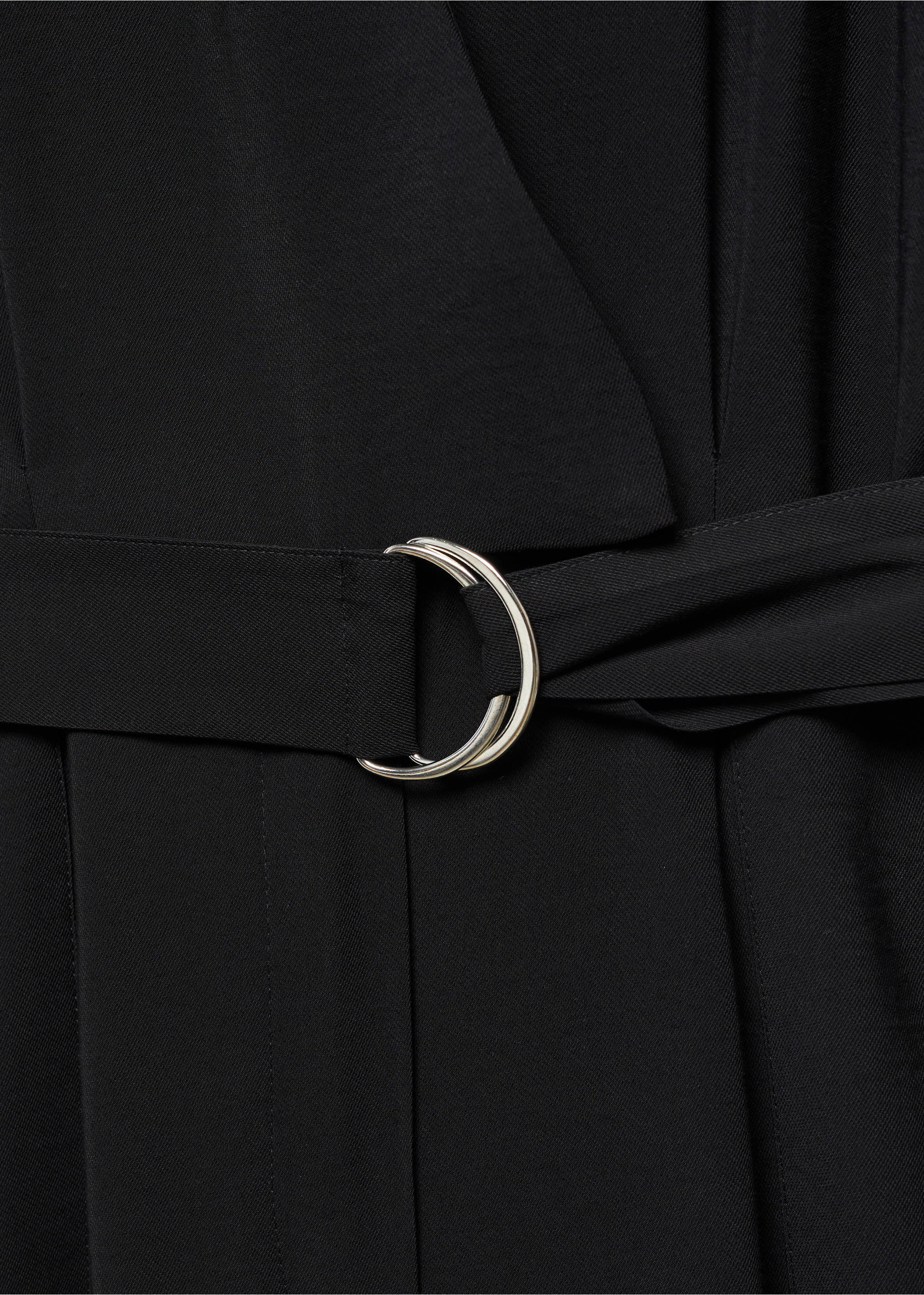 Cargo jumpsuit with pockets - Details of the article 8, Black. Ref: 57056027-00.