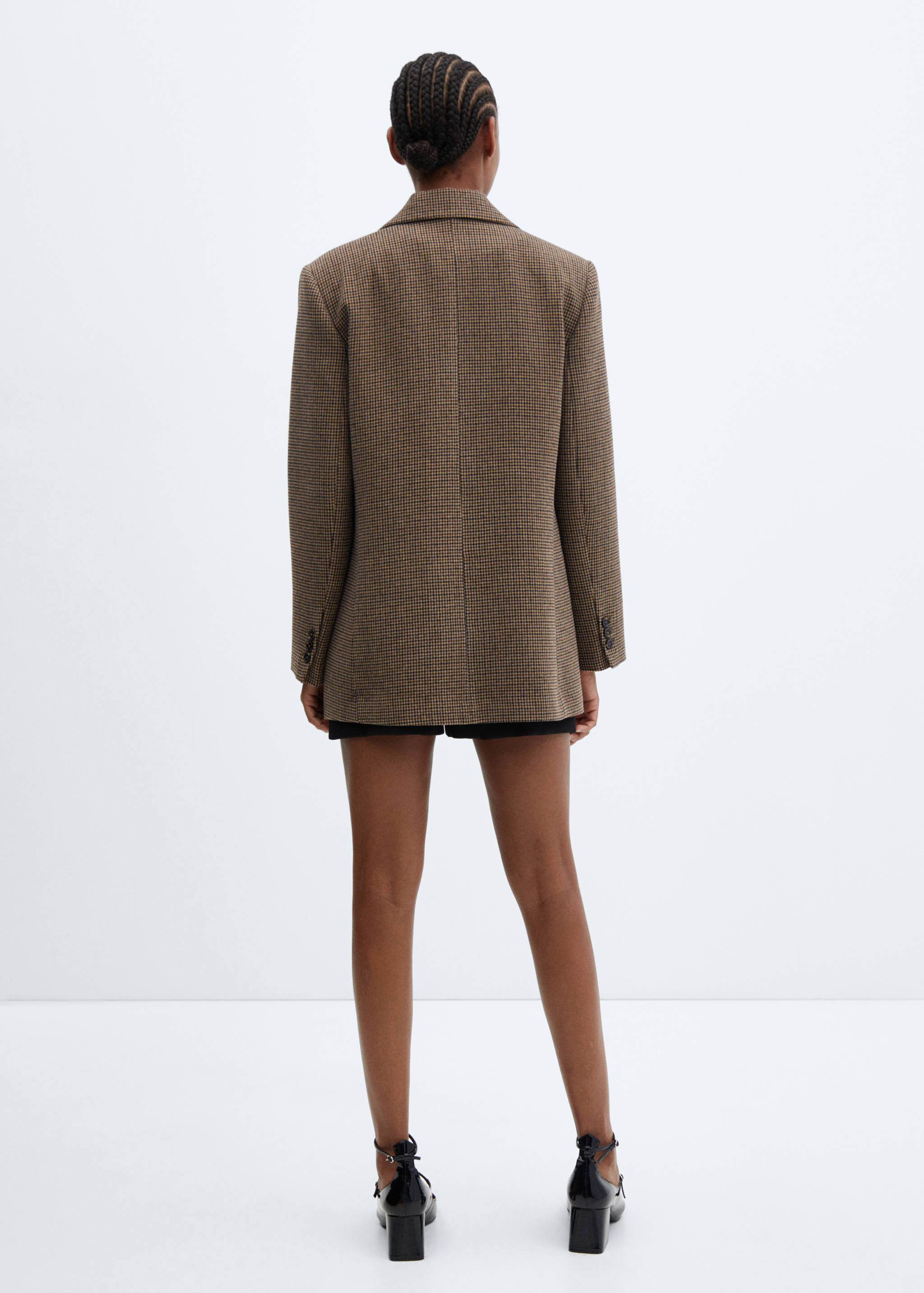 Lapels Houndstooth suit blazer - Reverse of the article