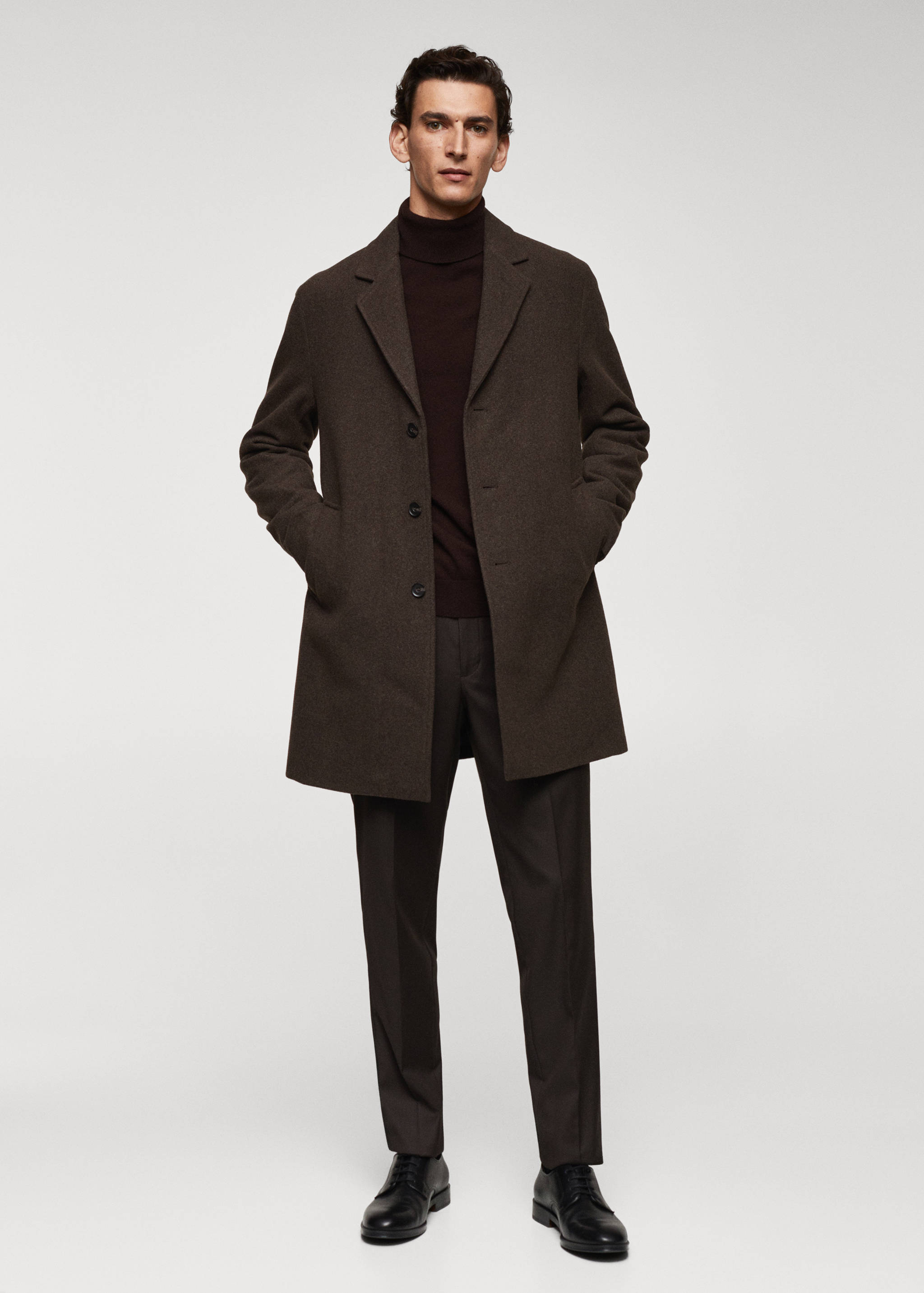 Thermoregulating wool coat - General plane