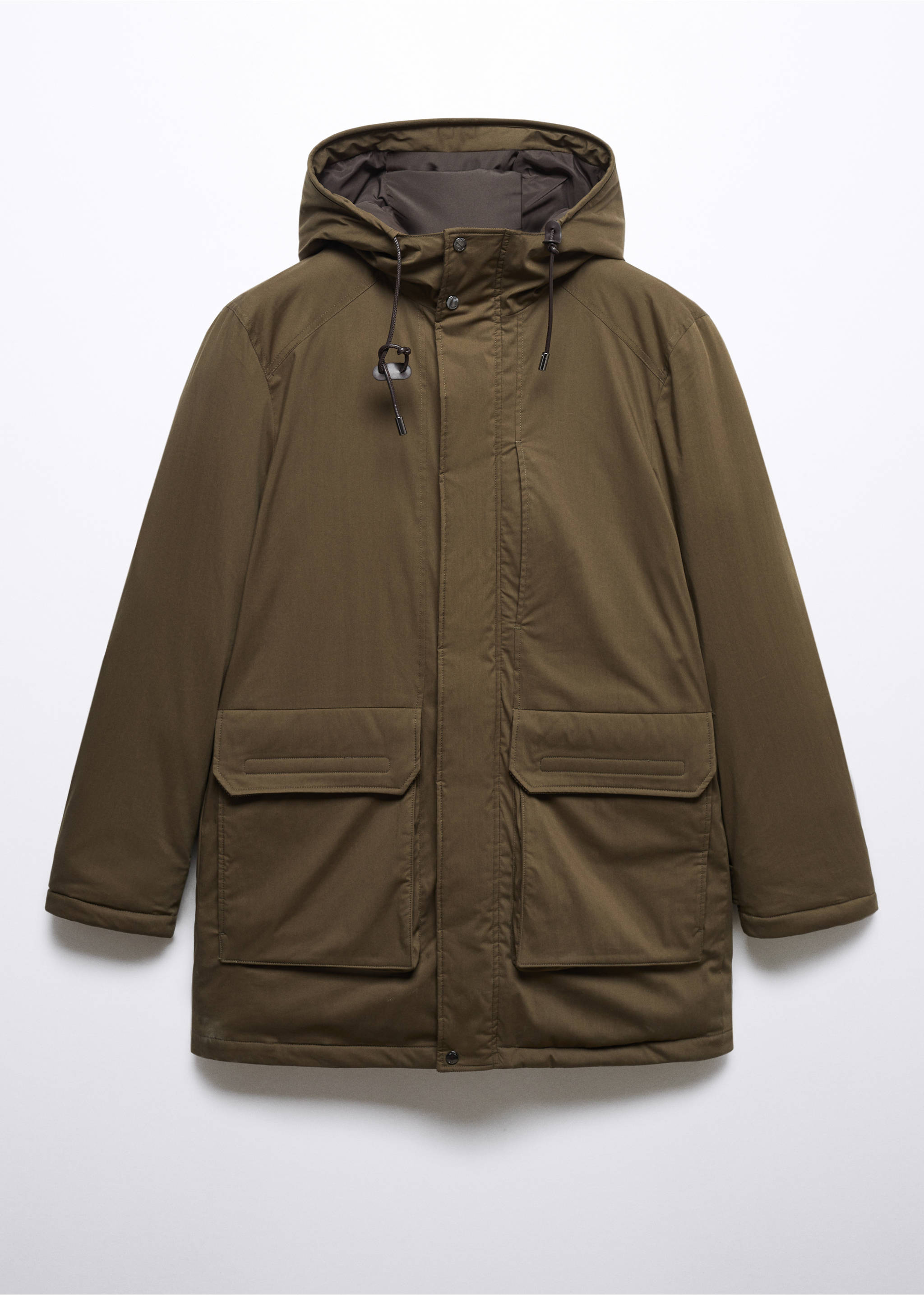 Parka matelassée tissu thermorégulateur - Article sans modèle, Kaki. Ref: 57057705-00.