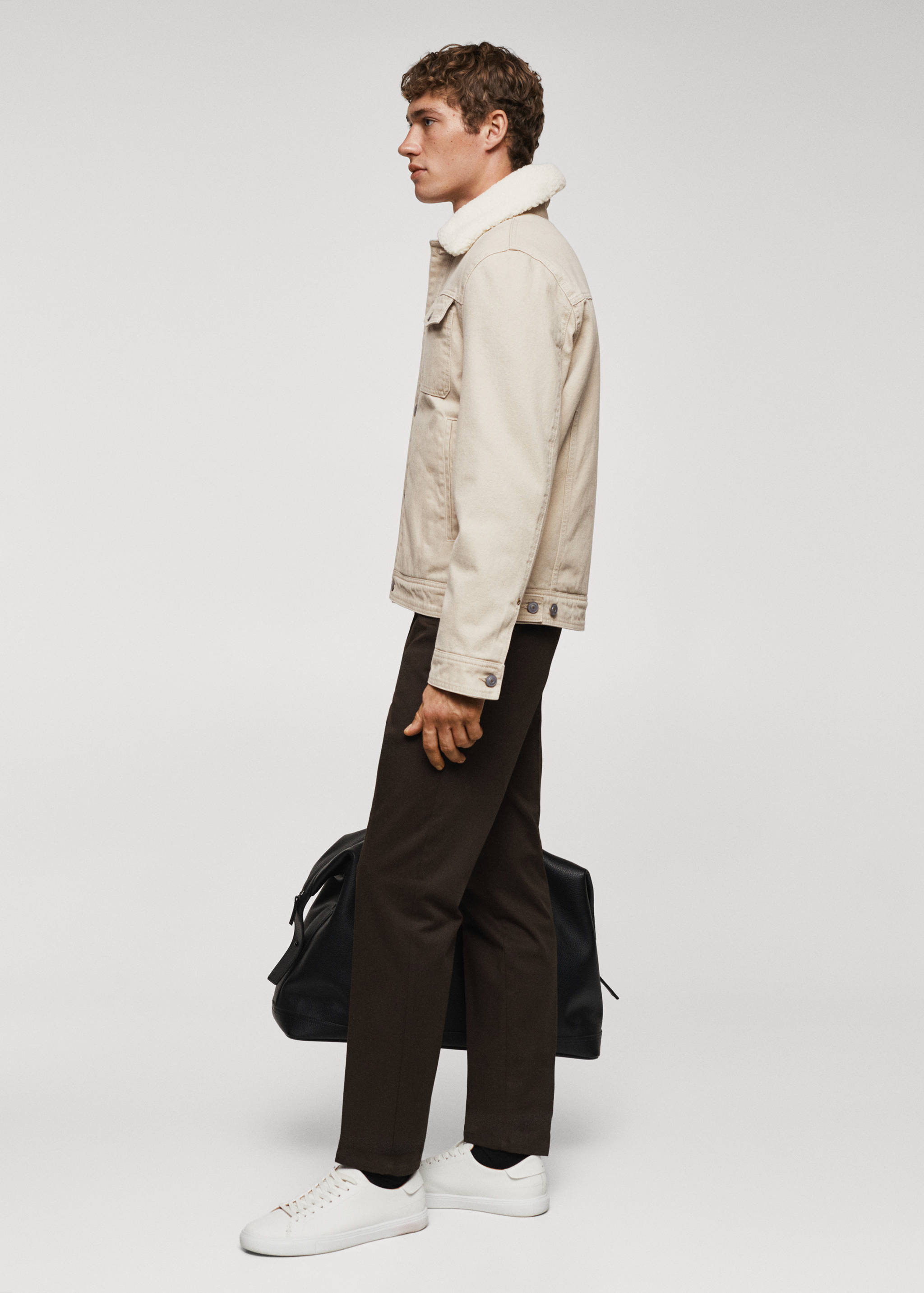 Veste denim imitation mouton retourné - Détail de l'article 2