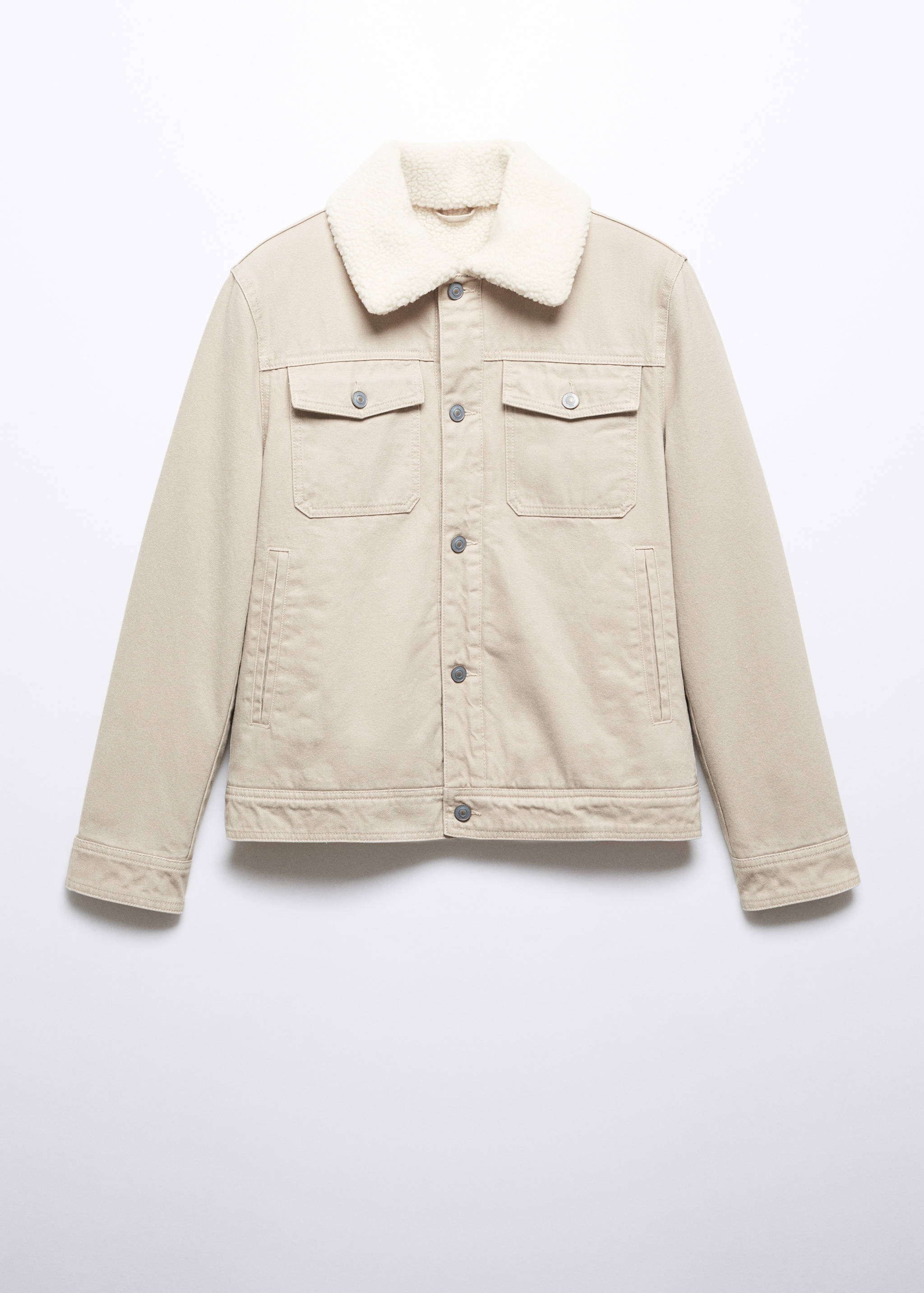 Veste denim imitation mouton retourné - Article sans modèle