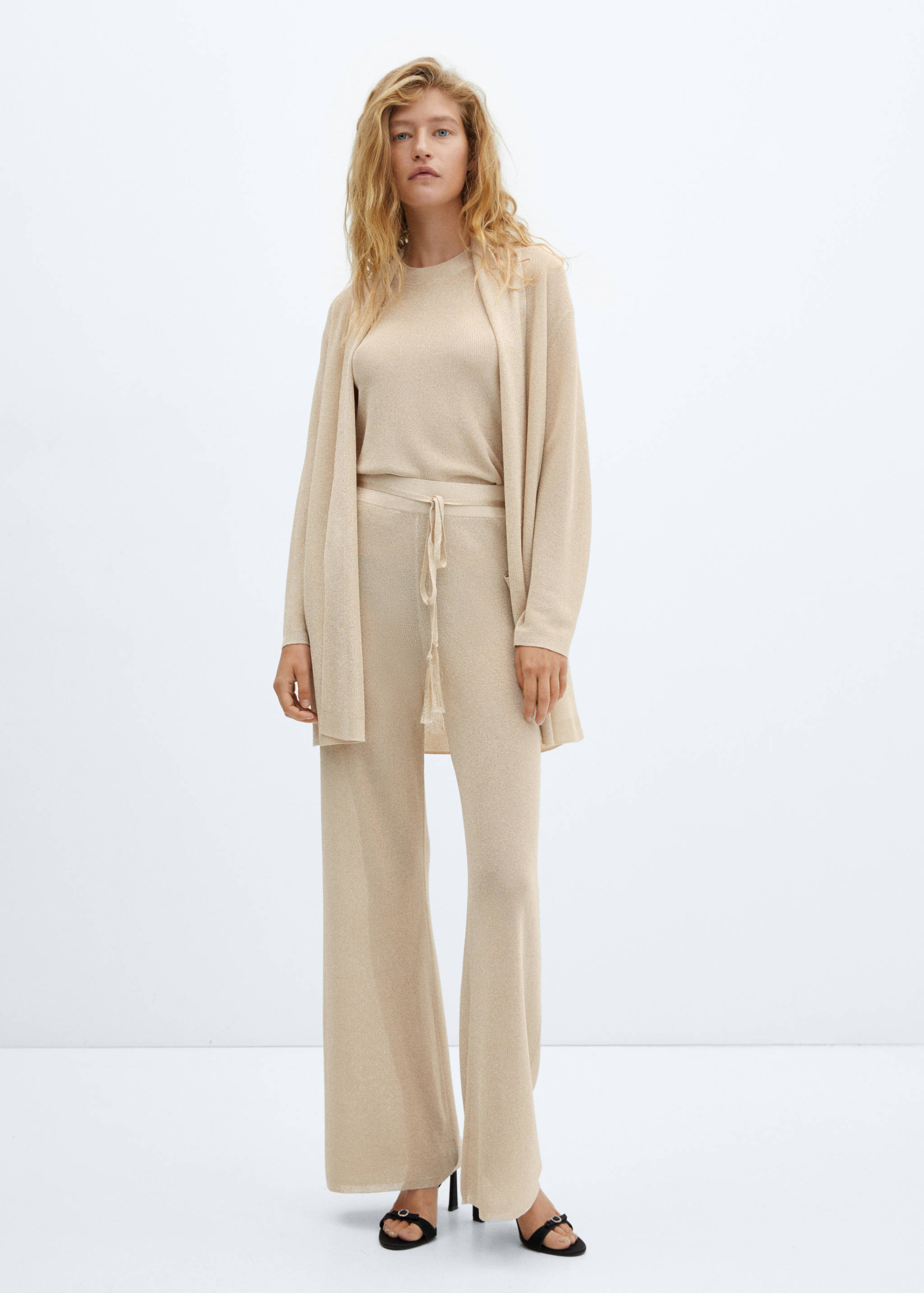 Strick-Cardigan mit Lurex - Allgemeine Ansicht