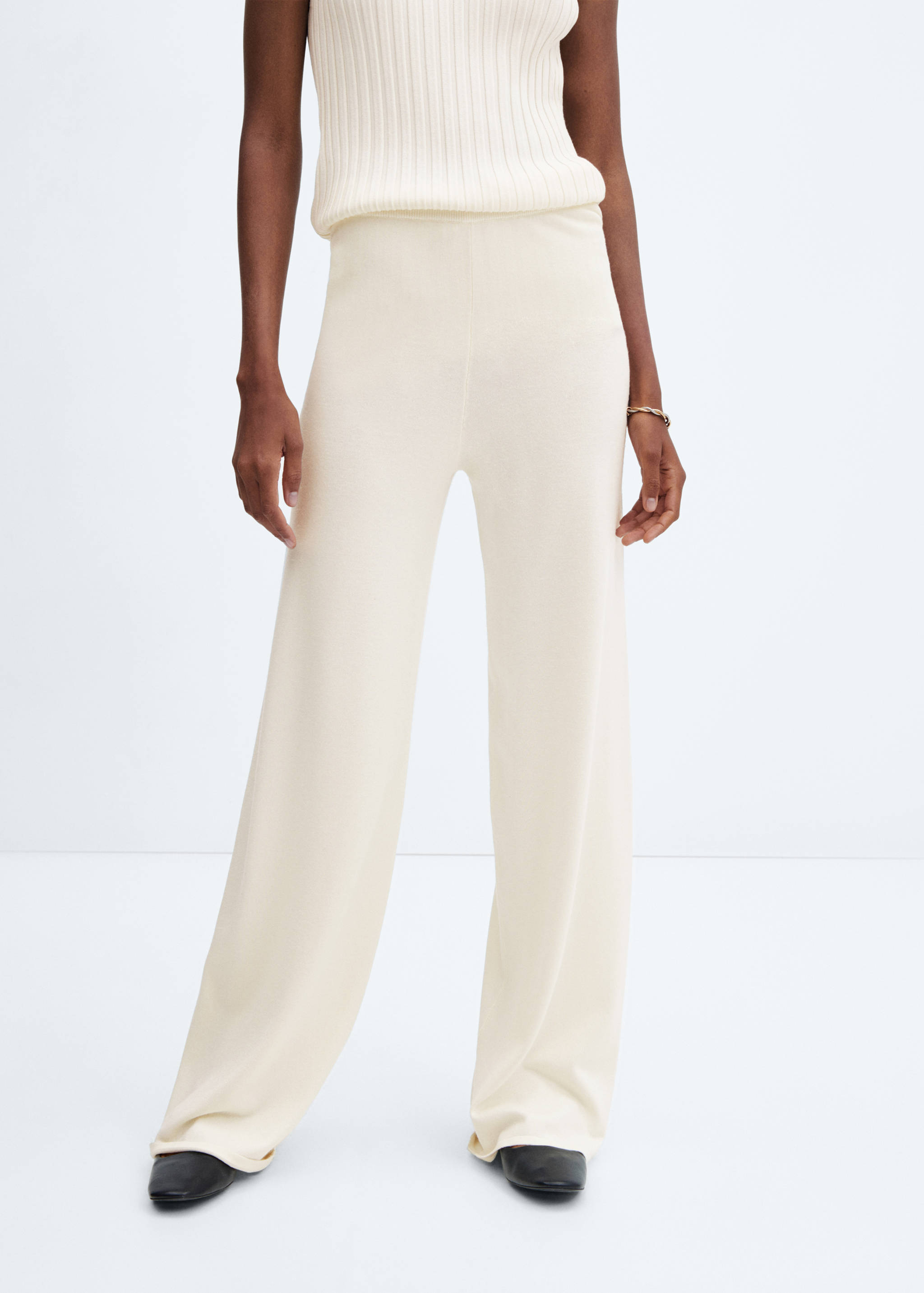 Straight knitted pants - Medium plane