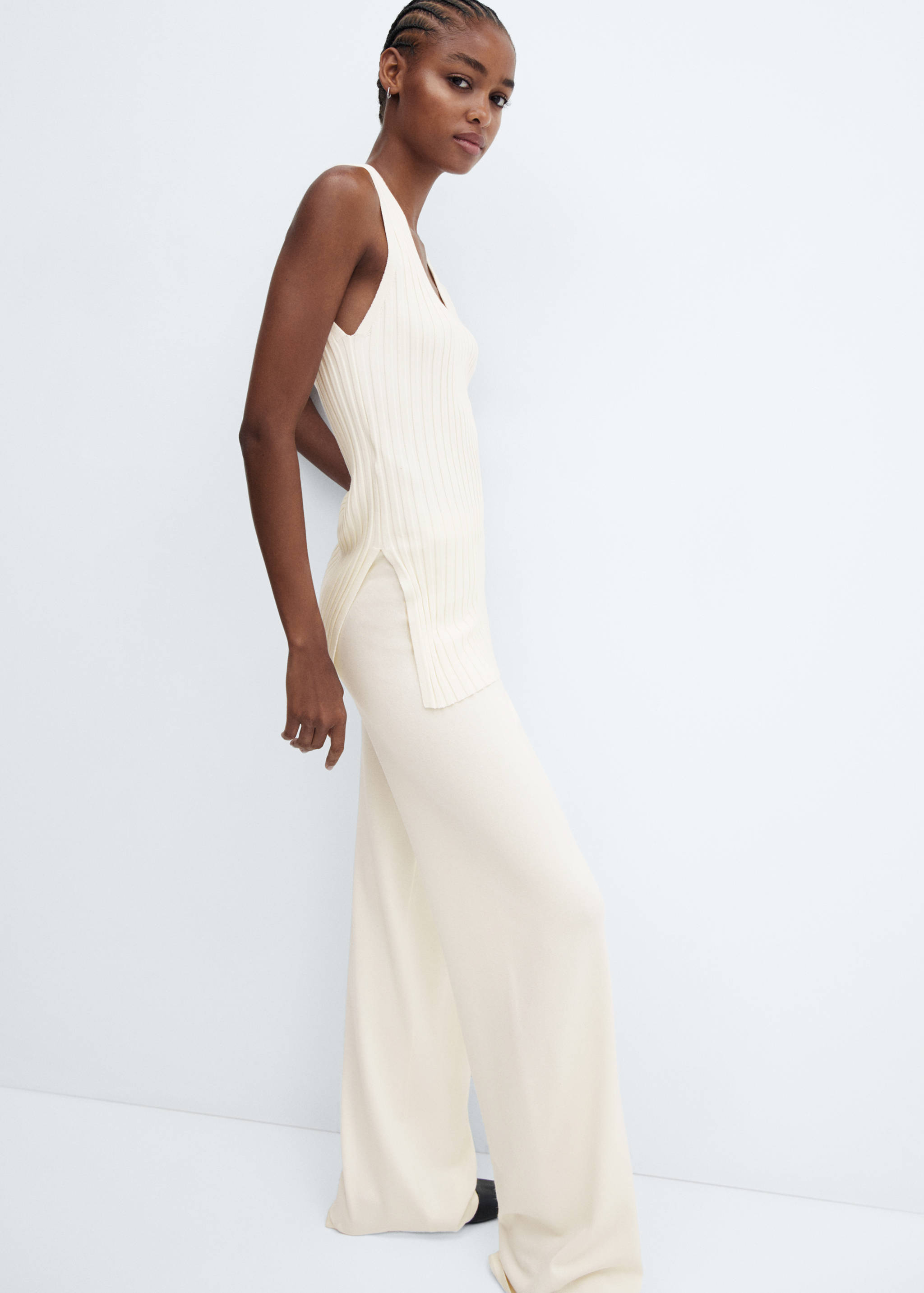 Straight knitted pants - Details of the article 2