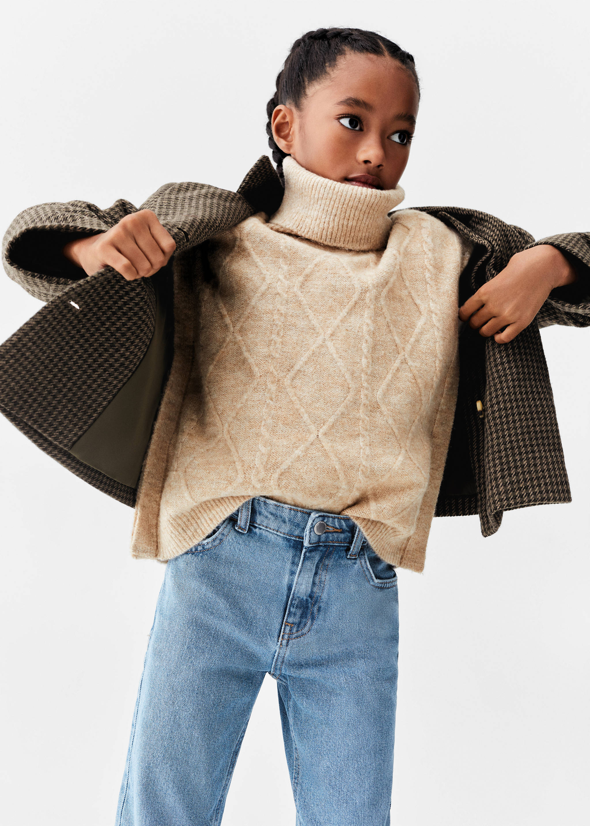 Turtleneck knitted vest - Medium plane