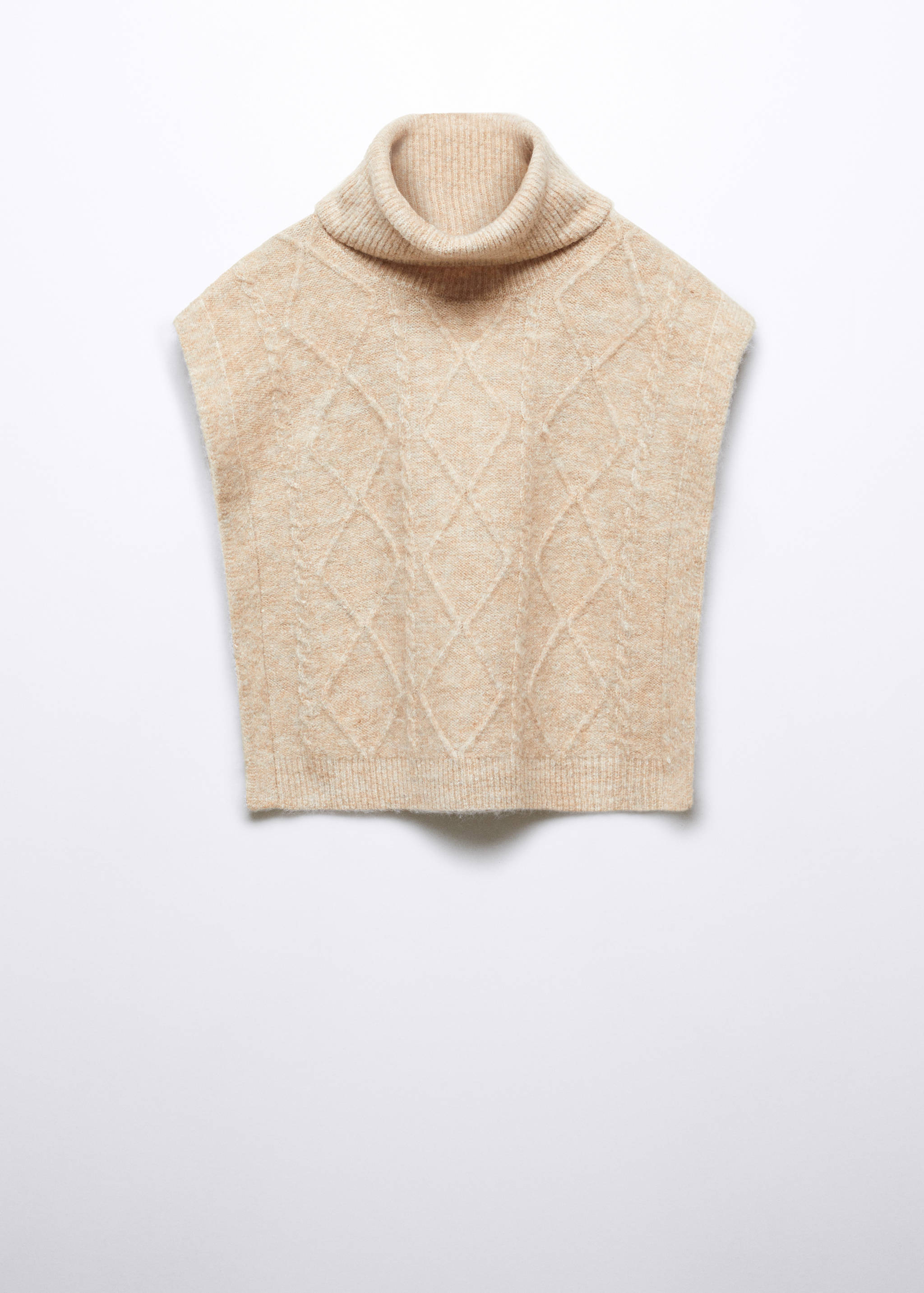 Turtleneck knitted gilet - Article without model