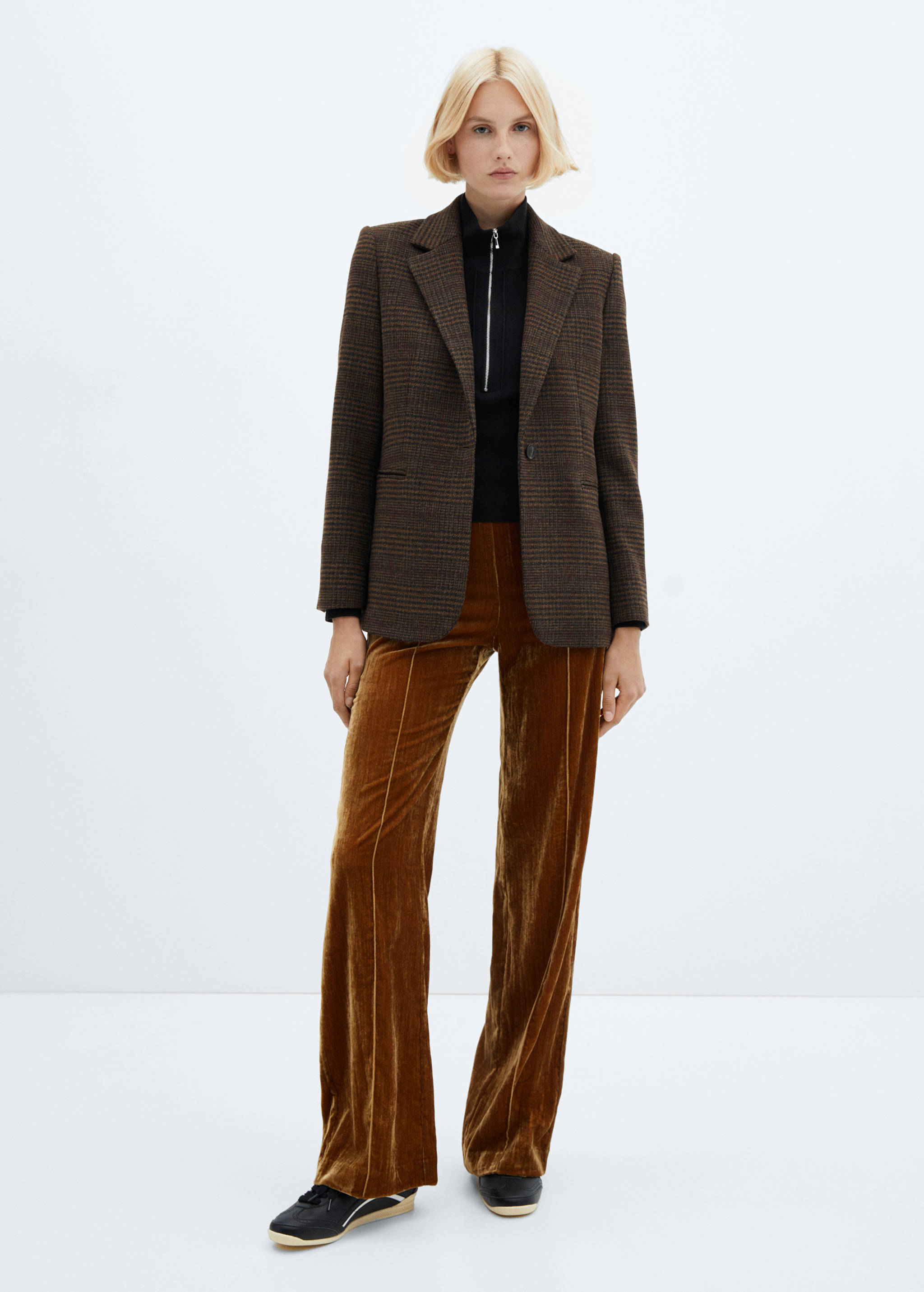 Straight check jacket - General plane
