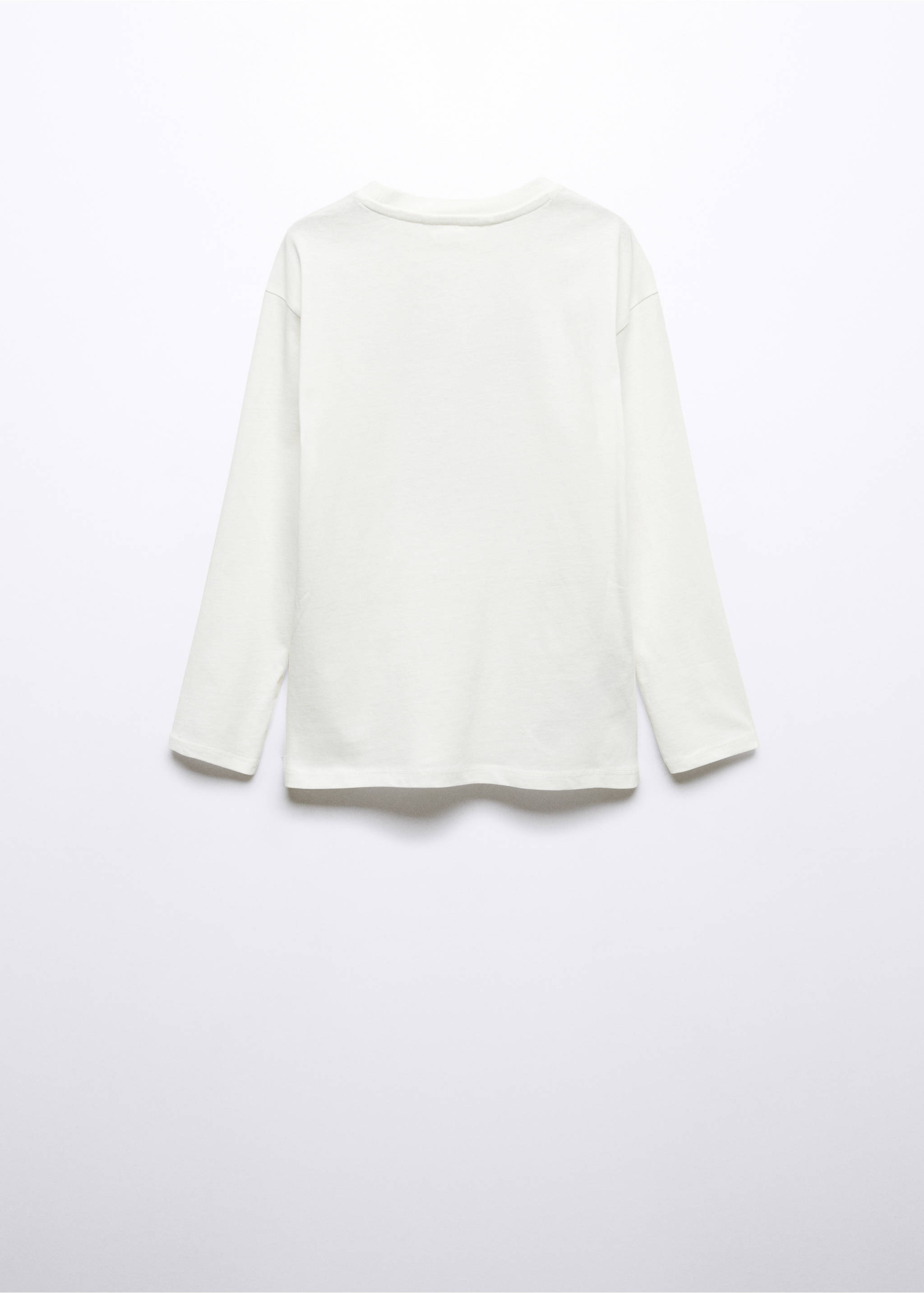 Printed long sleeve t-shirt - Reverse of the article, Off White. Ref: 57057732-00.