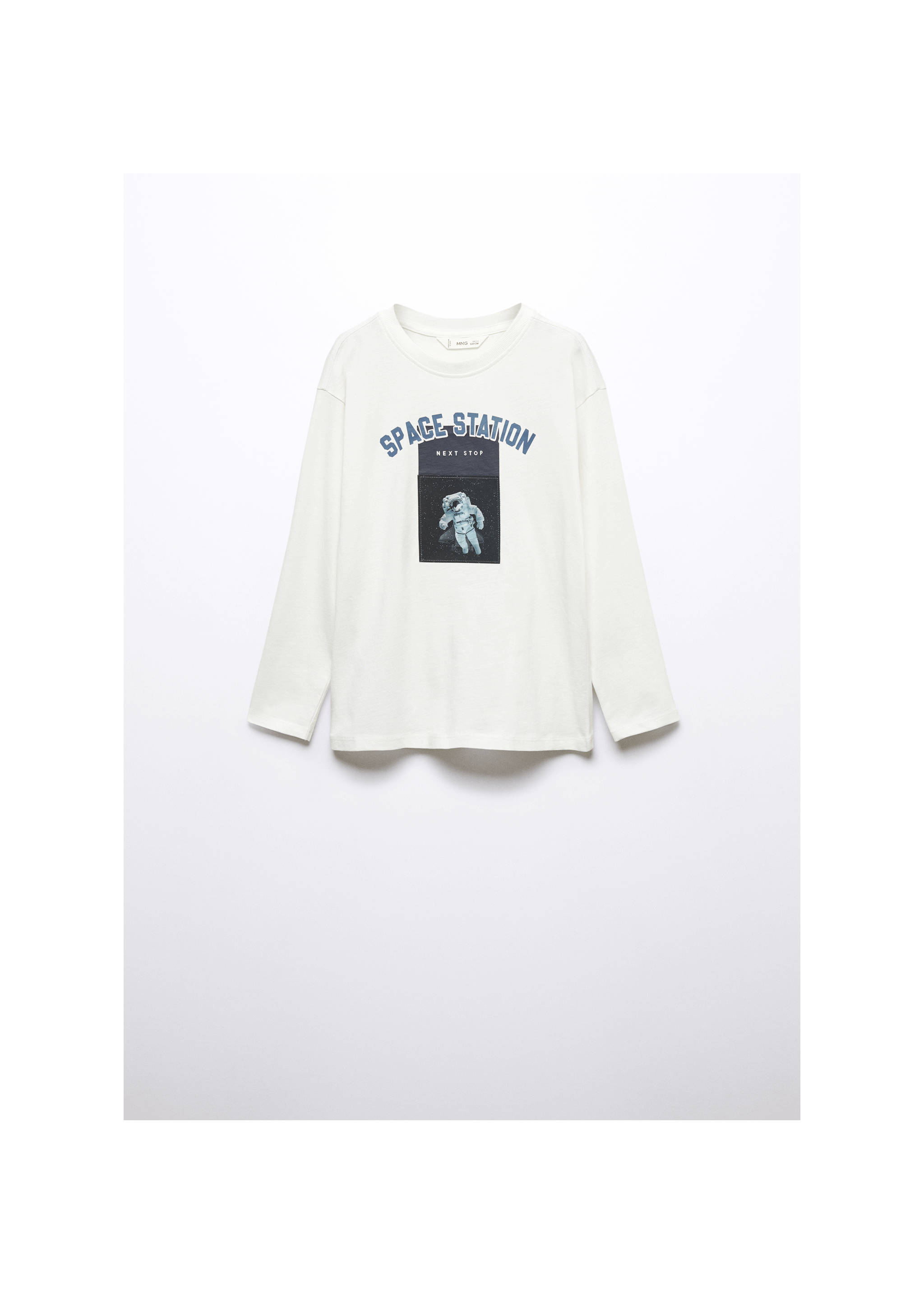 Printed long sleeve t-shirt - Details of the article 9, Off White. Ref: 57057732-00.