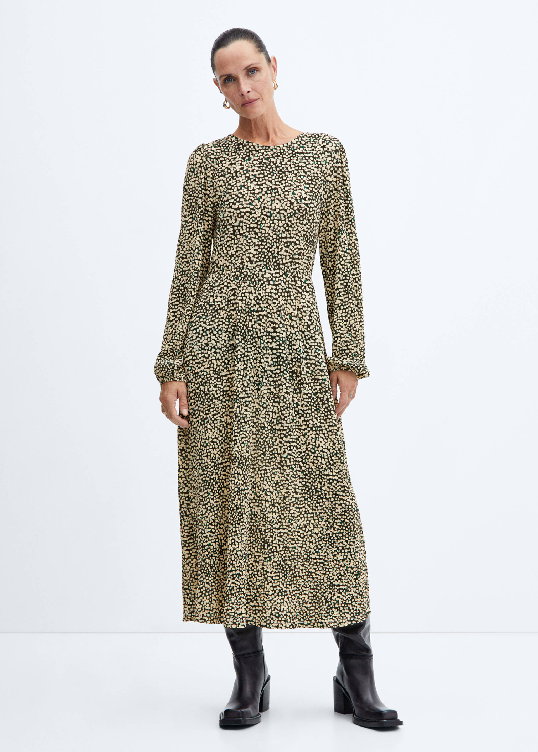 Long printed dress - General plane