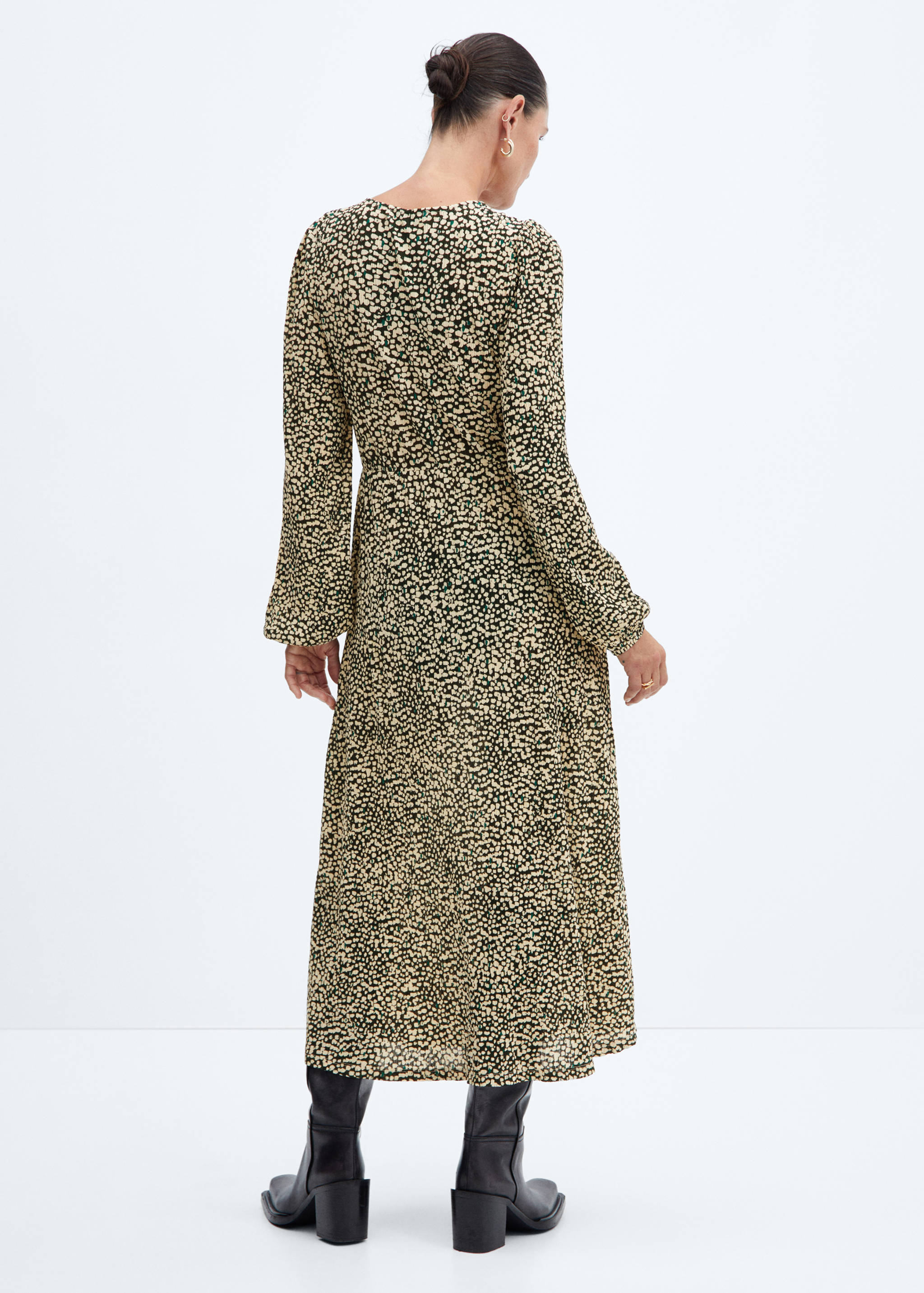 Long printed dress - Reverse of the article