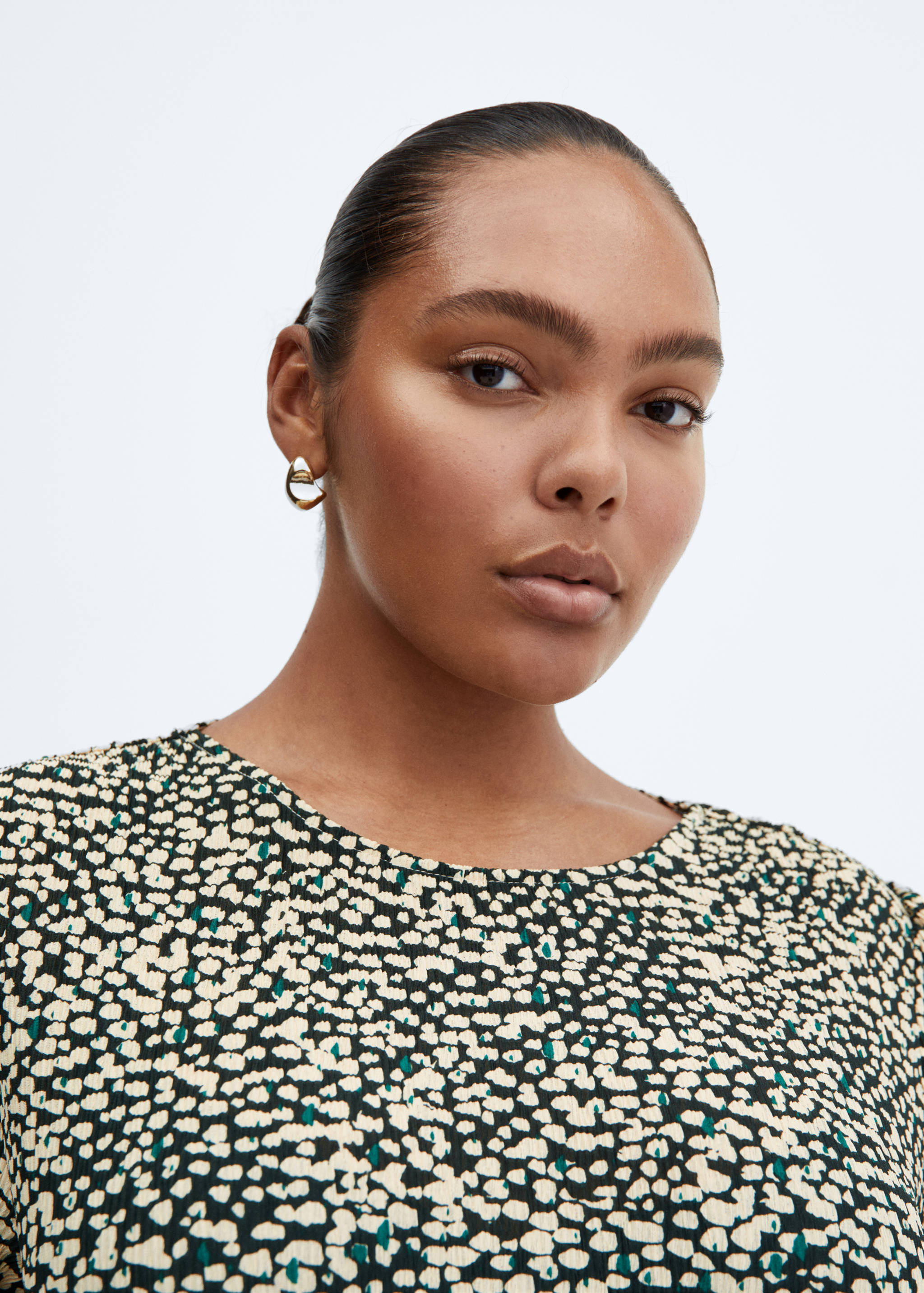 Long printed dress - Details of the article 4