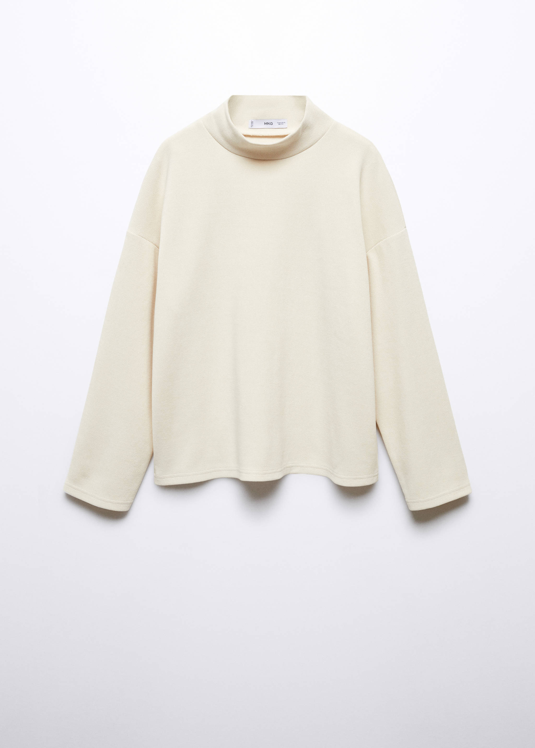 Sweat-shirt velours côtelé col montant - Article sans modèle