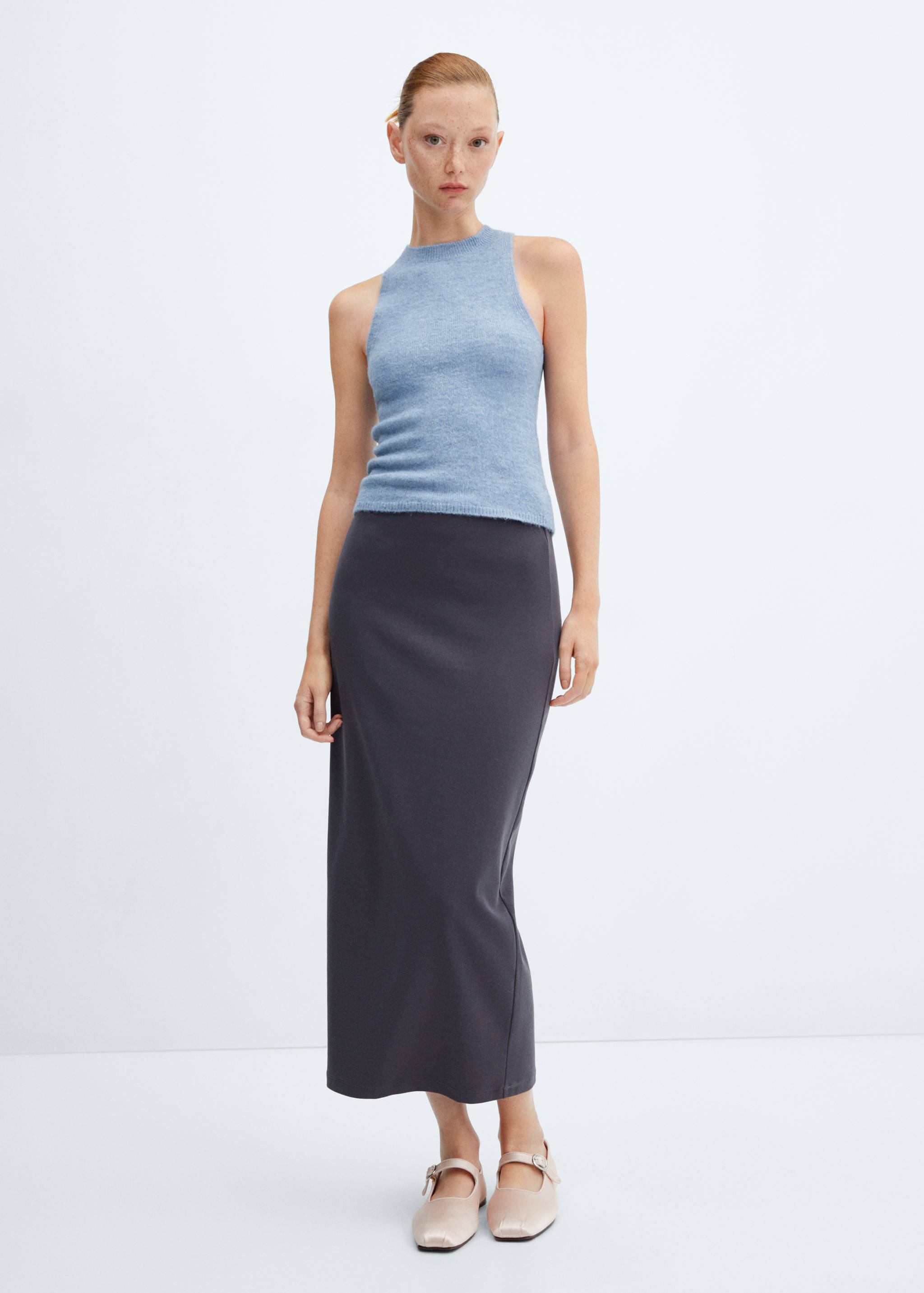 Top maille coton lin - Plan général