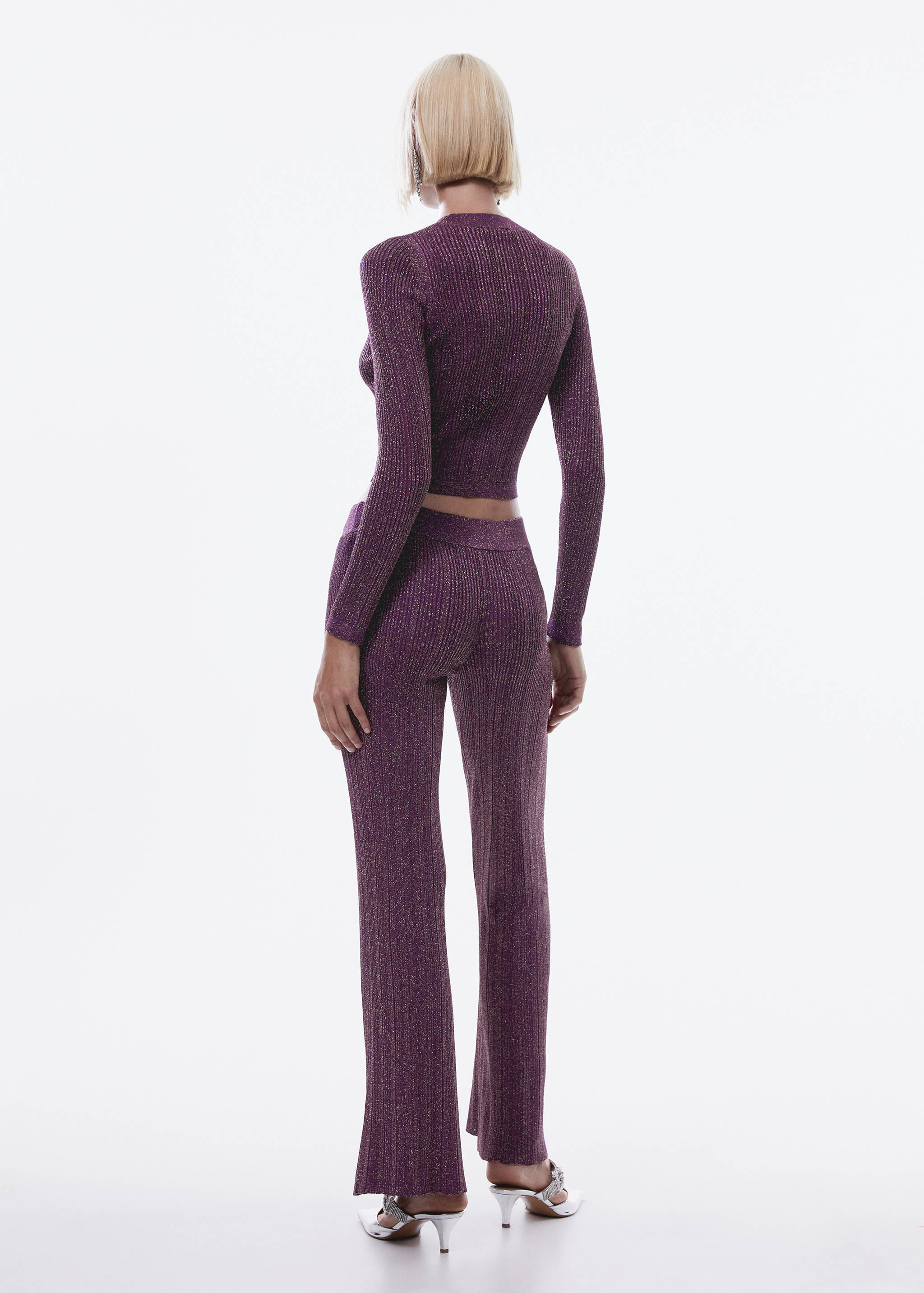 Lurex-knit flared pants - Reverse of the article