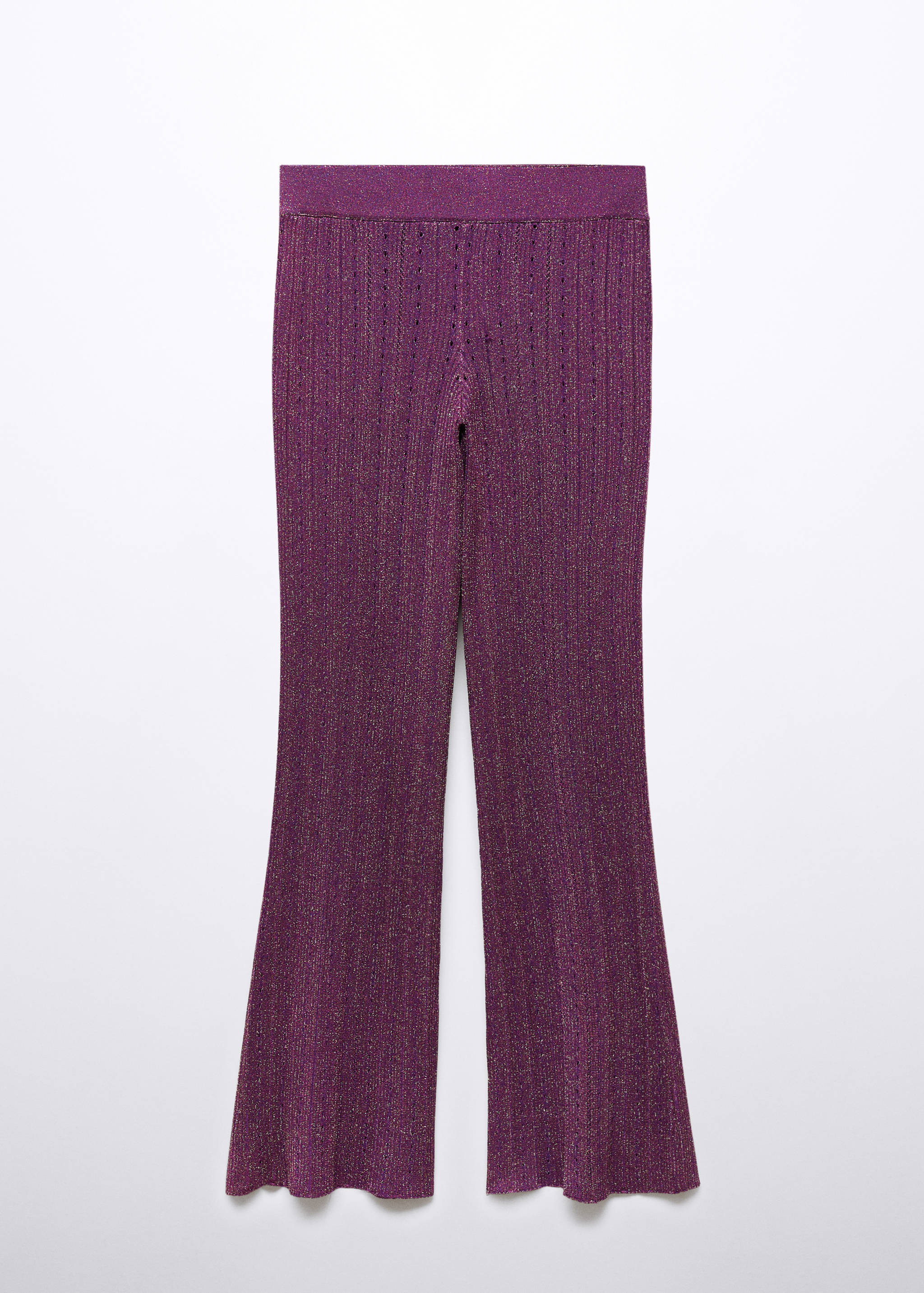 Lurex-knit flared trousers - Article without model
