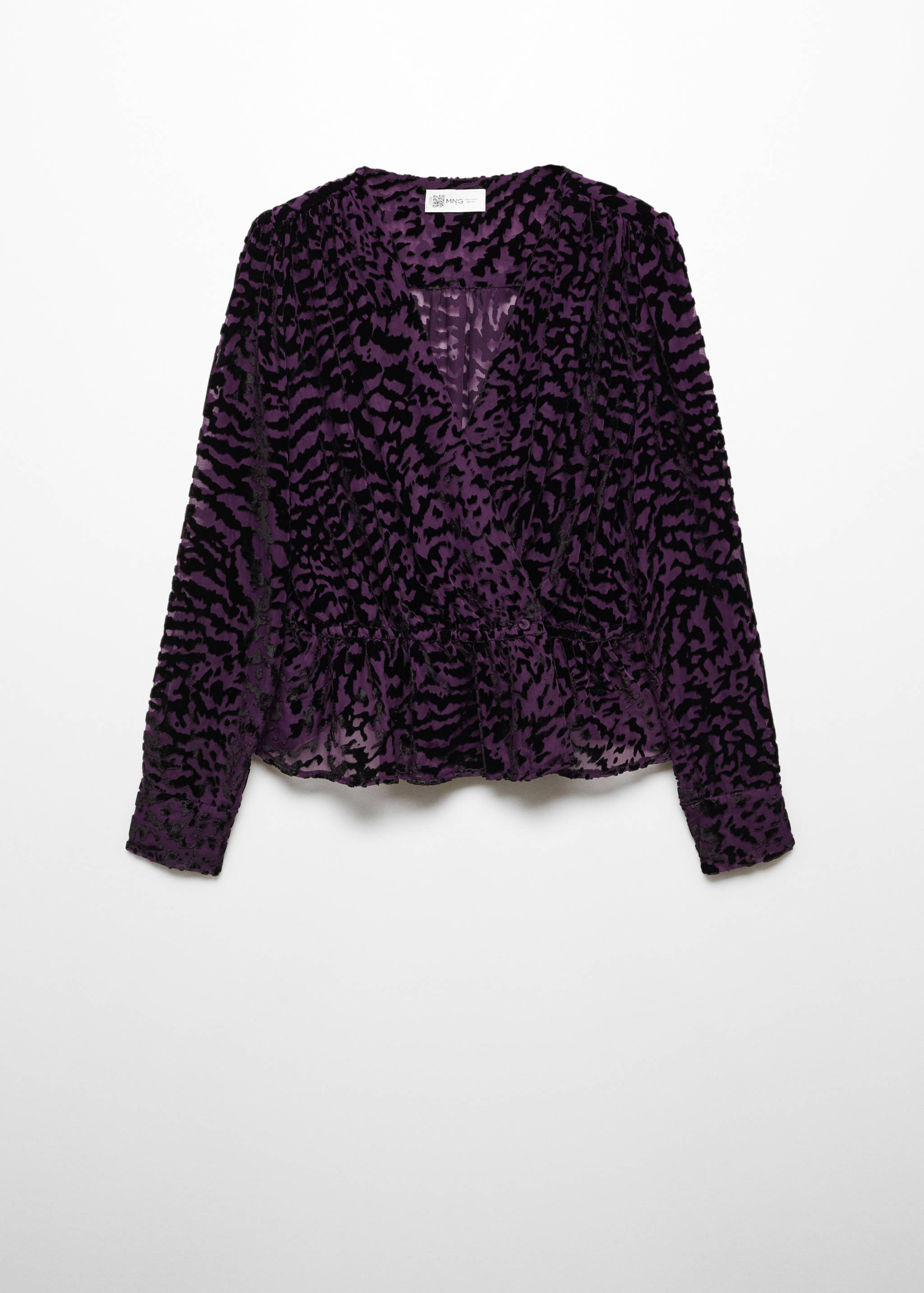 Animal-print velvet blouse - Article without model