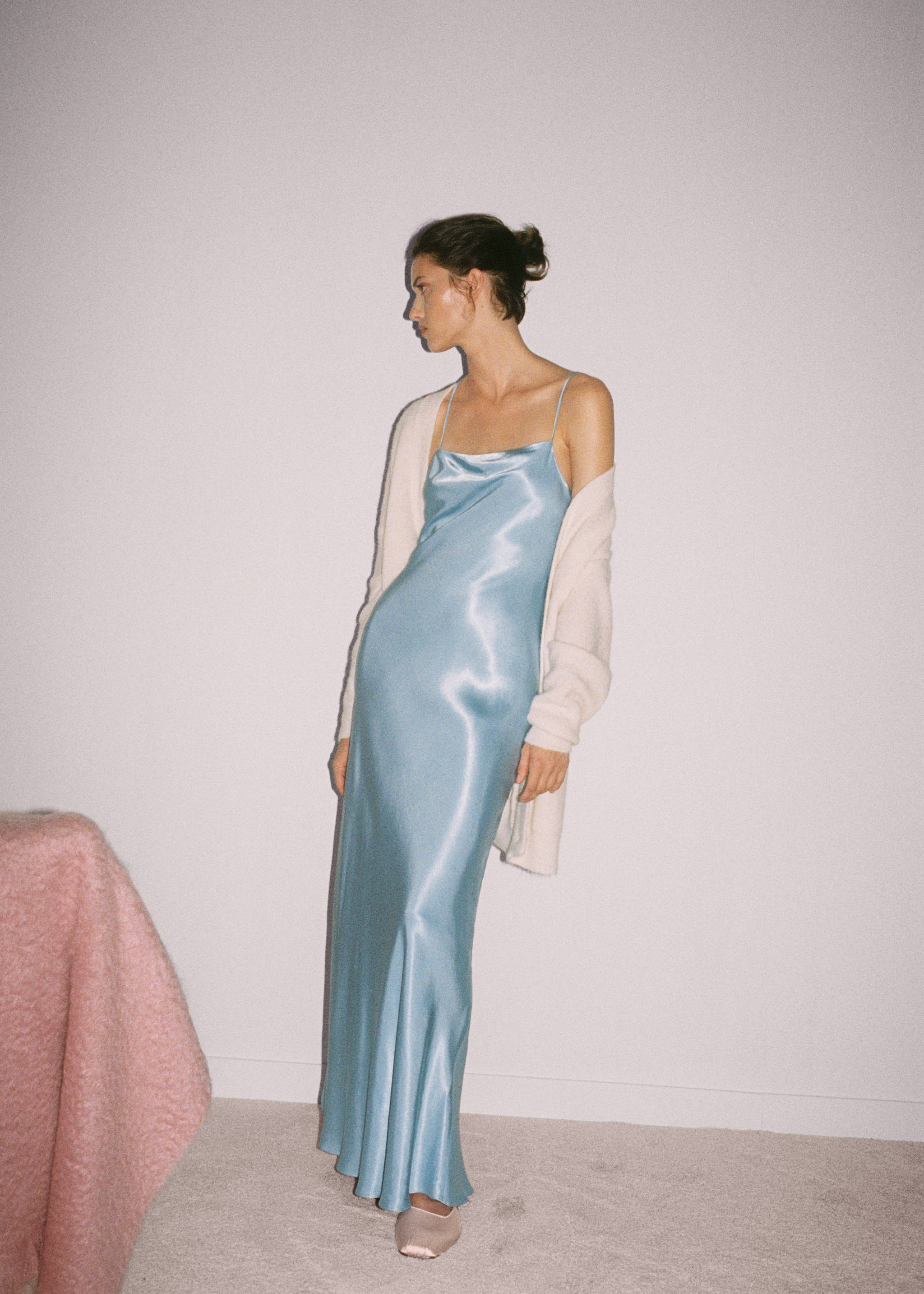 Strapless satin dress - Details of the article 6