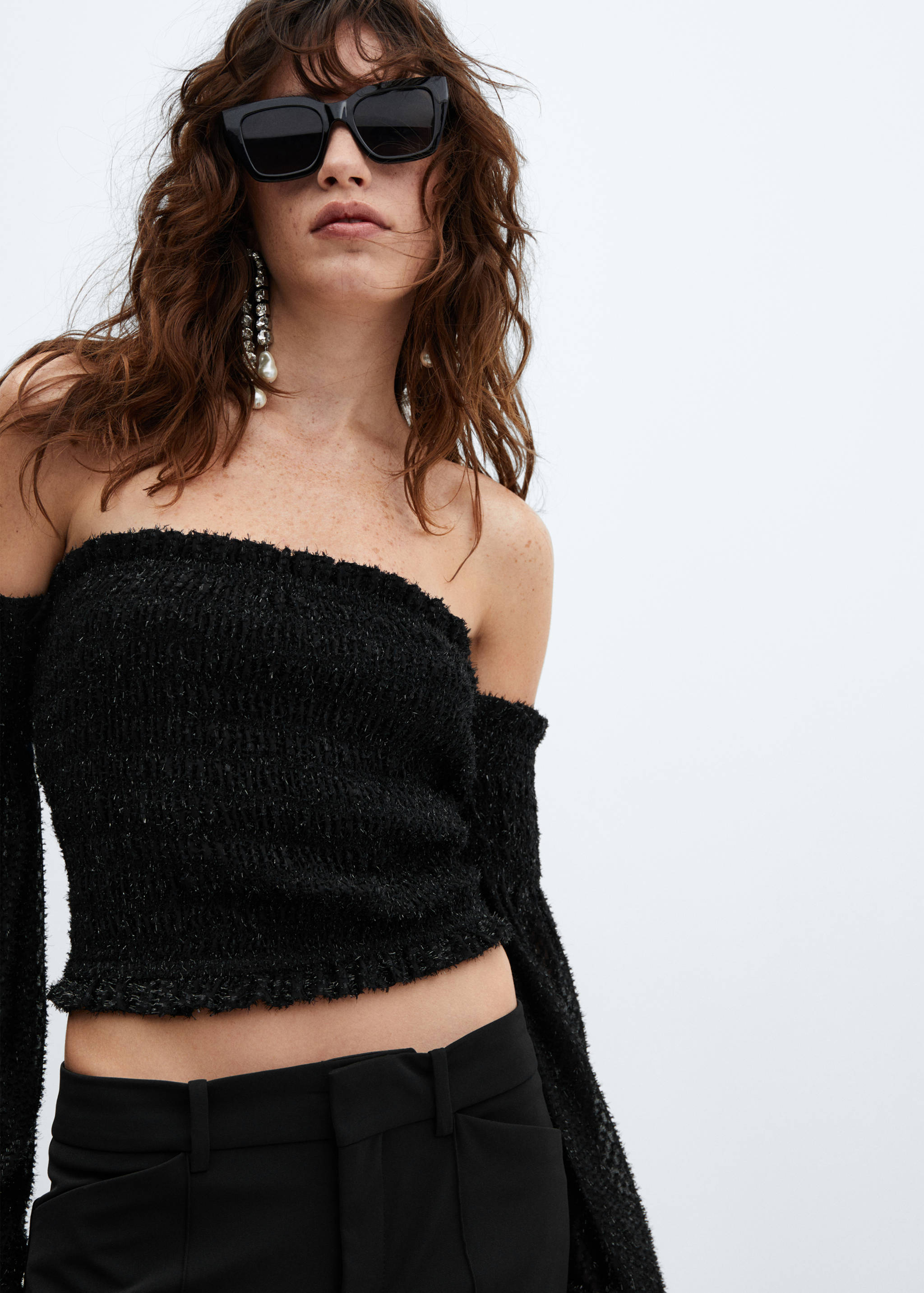 Blouse Lurex épaules dénudées - Détail de l'article 2