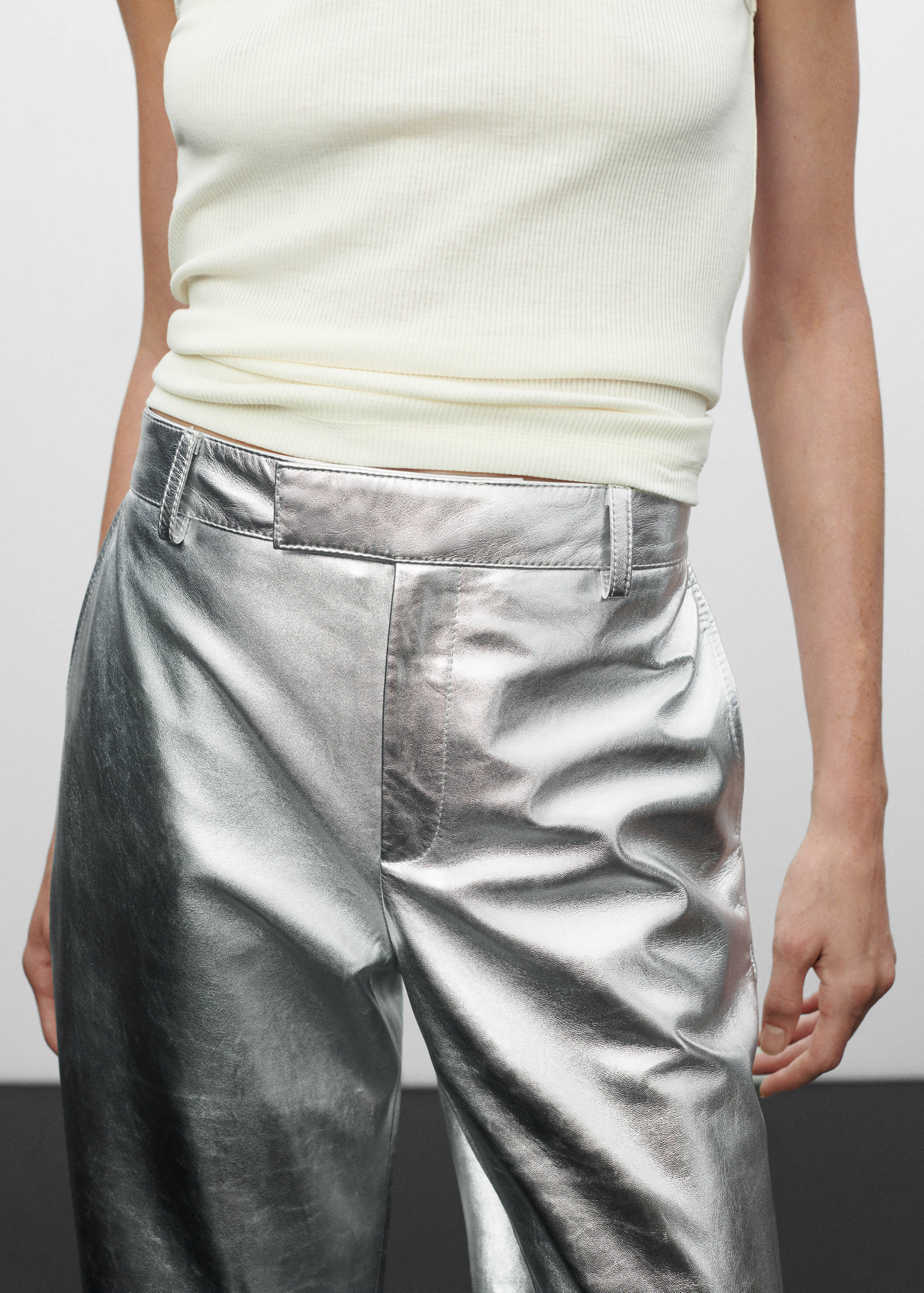 Metallic leather pants - Details of the article 6