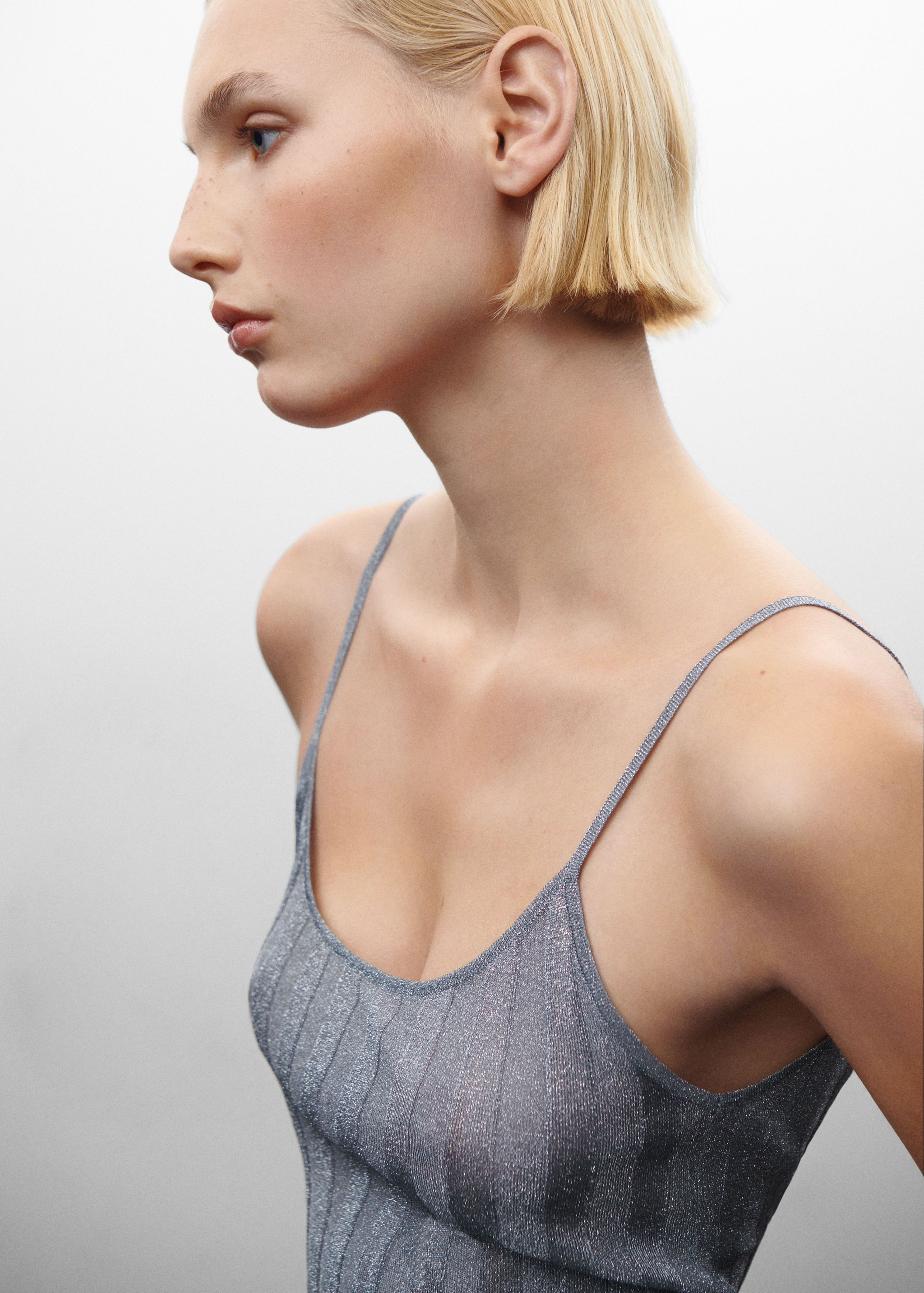 Open back lurex dress - Details of the article 1