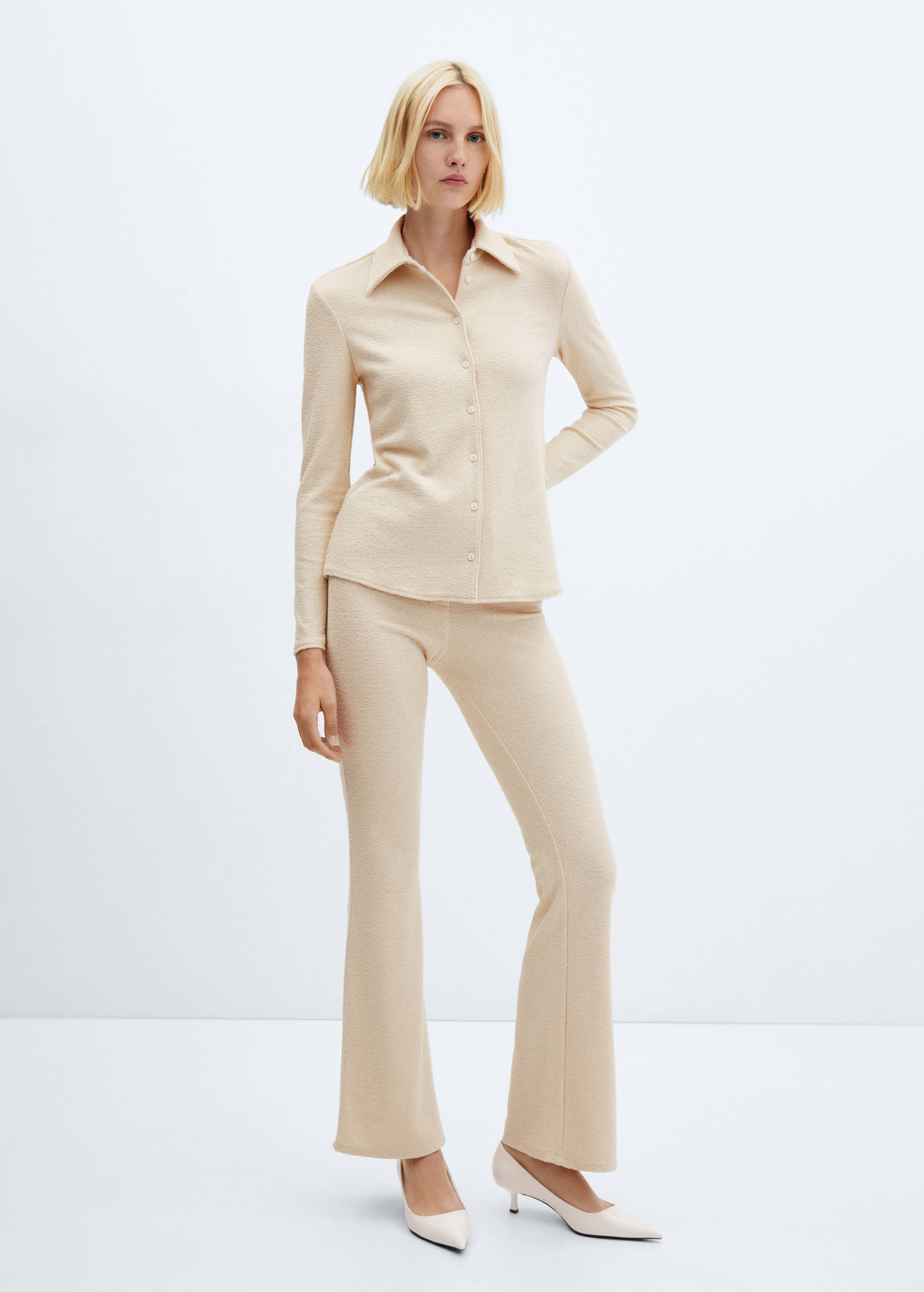 Knitted shirt with button - General plane