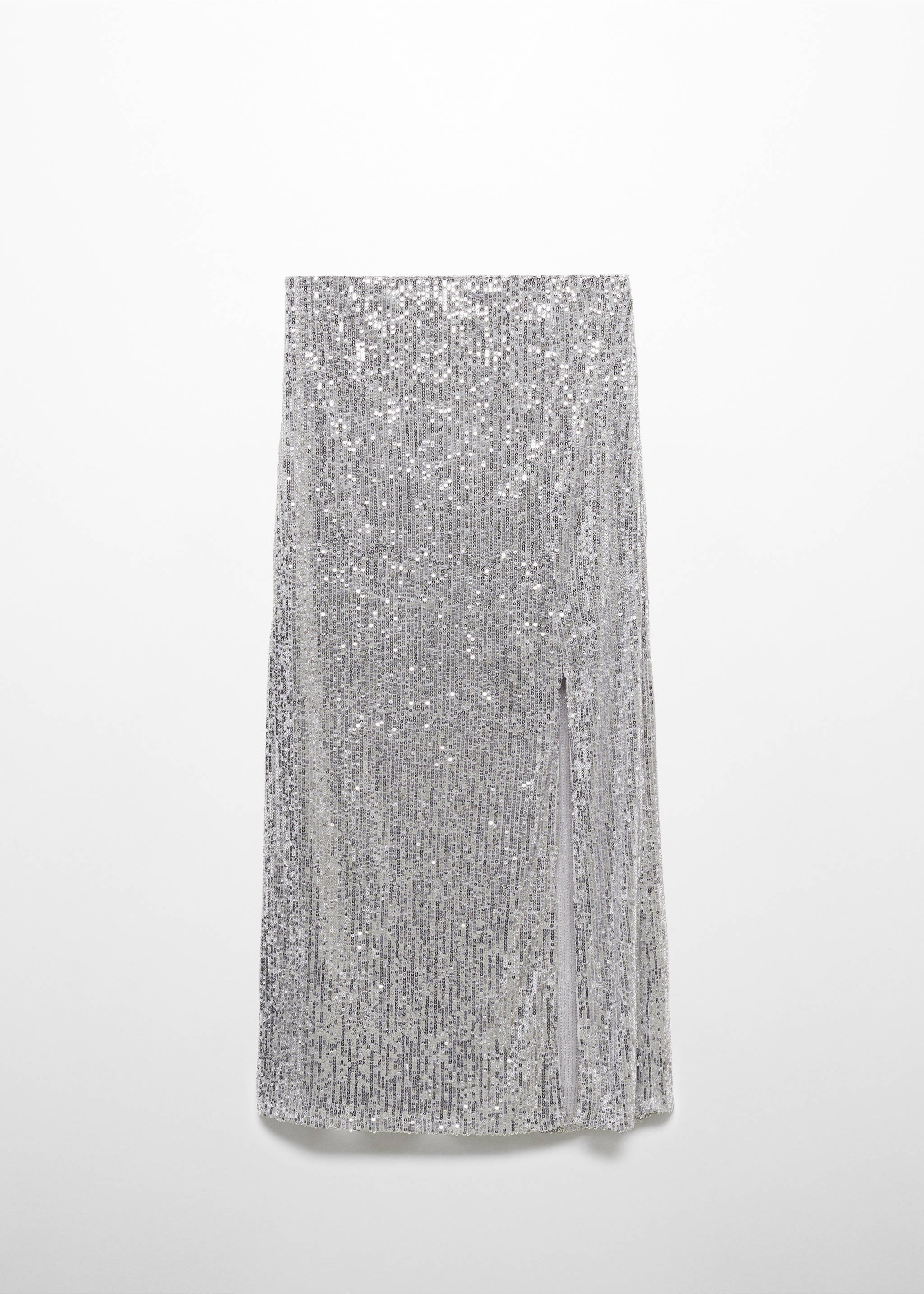 Sequin skirt - Article without model, Silver. Ref: 57059216-00.