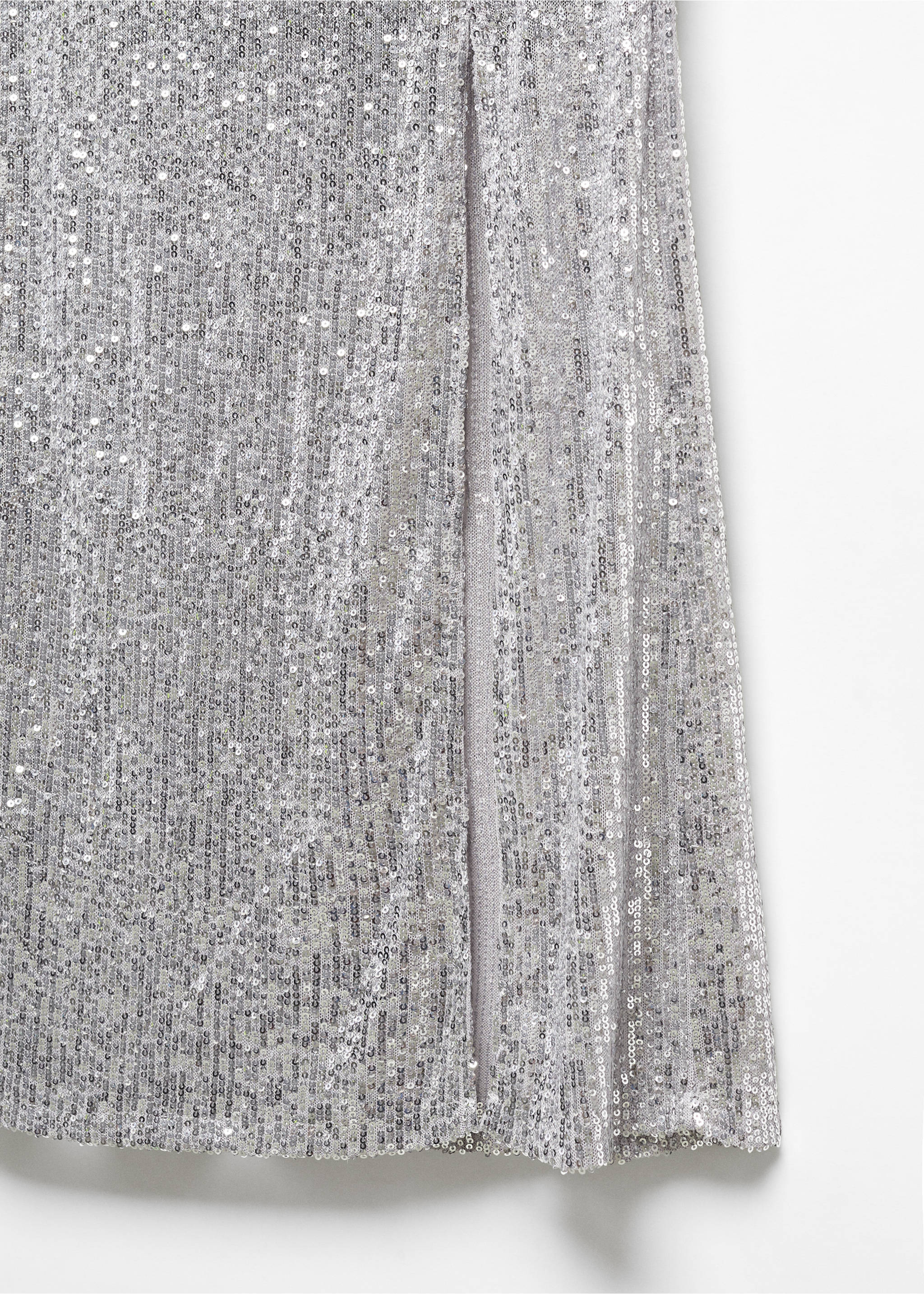 Sequin skirt - Details of the article 8, Silver. Ref: 57059216-00.