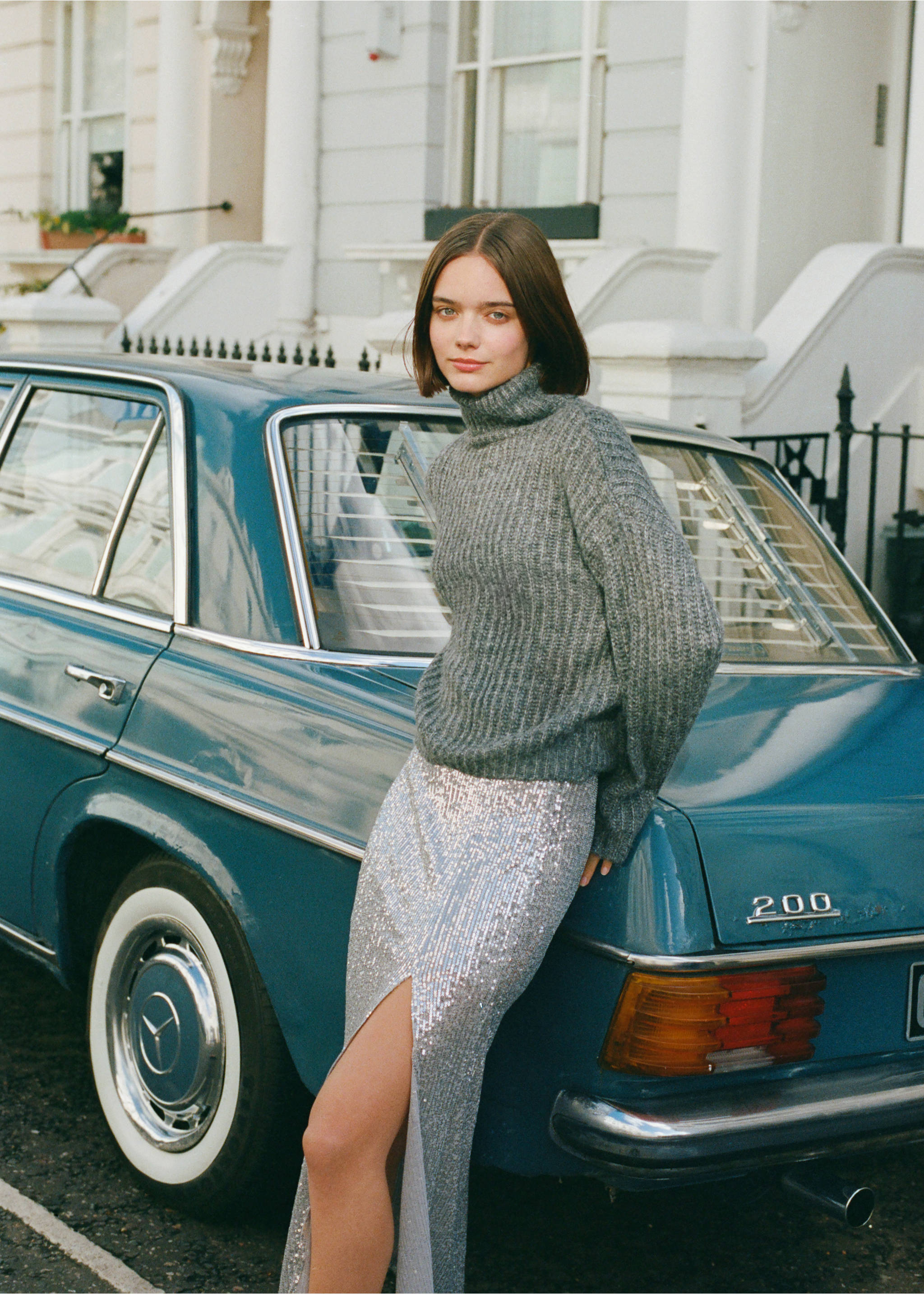 Sequin skirt - Details of the article 5, Silver. Ref: 57059216-00.