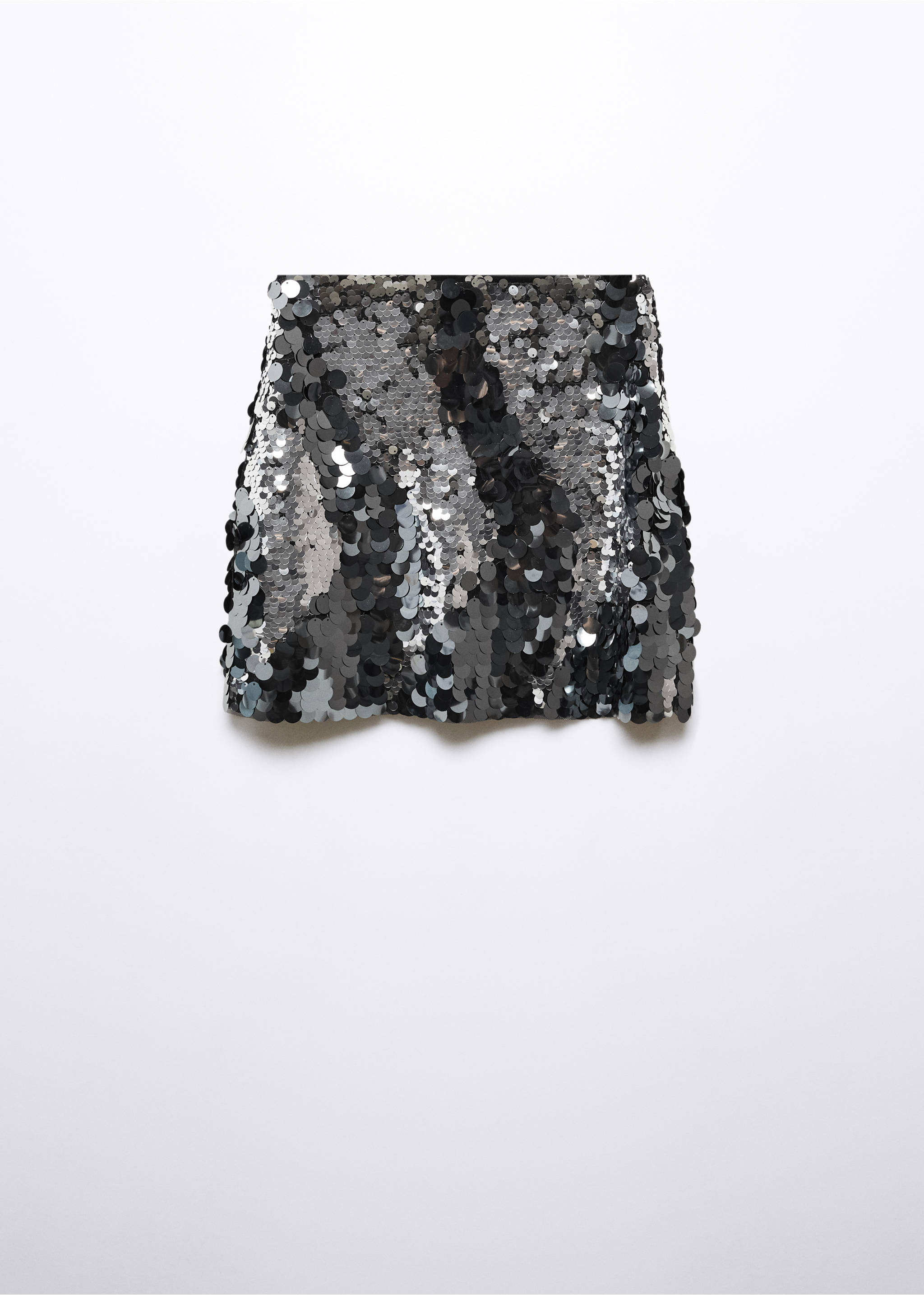 Sequin skirt - Article without model, Silver. Ref: 57059218-00.
