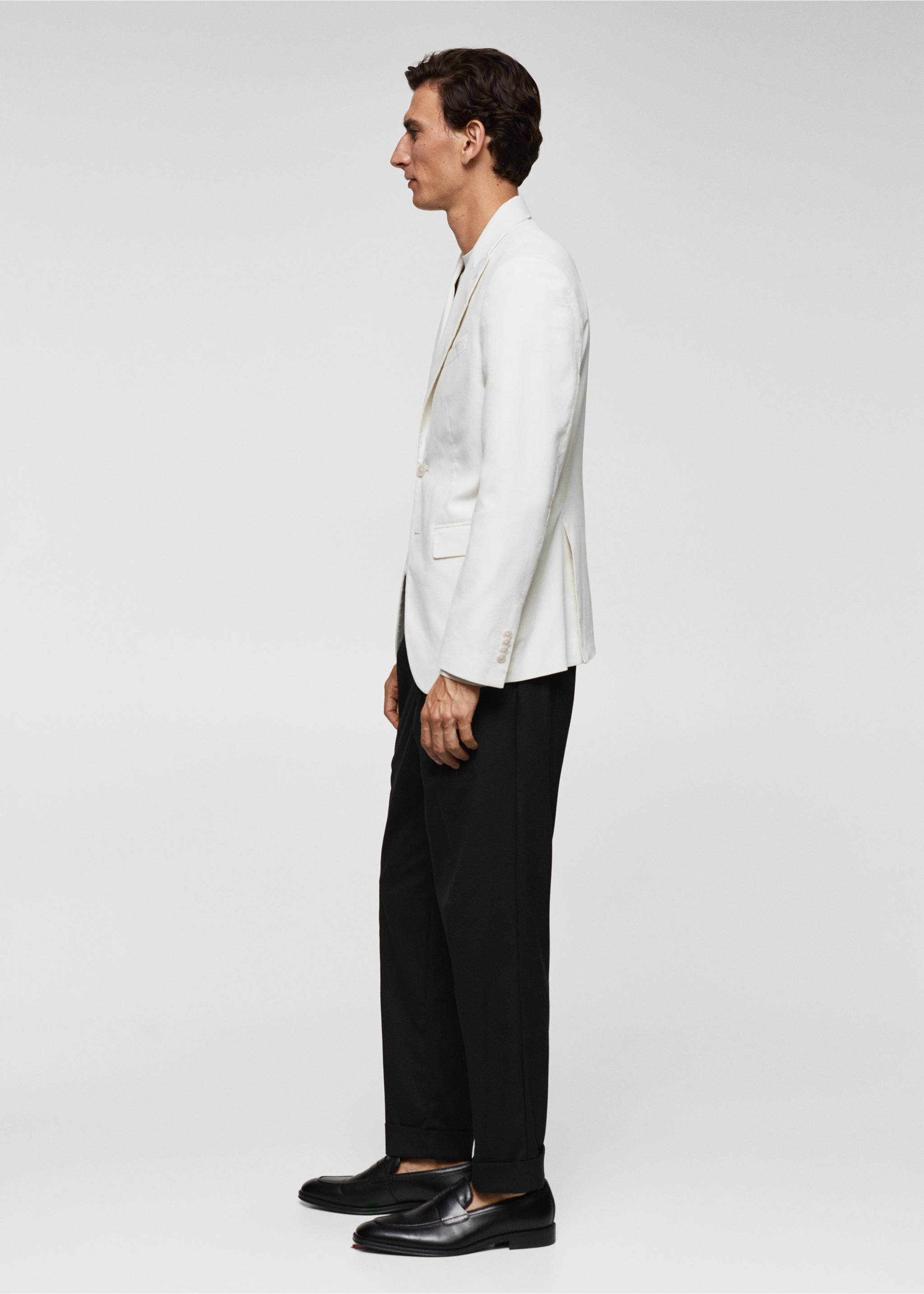 Slim Fit-Cordblazer - Detail des Artikels 2, Weiß. Ref: 57059405-00.
