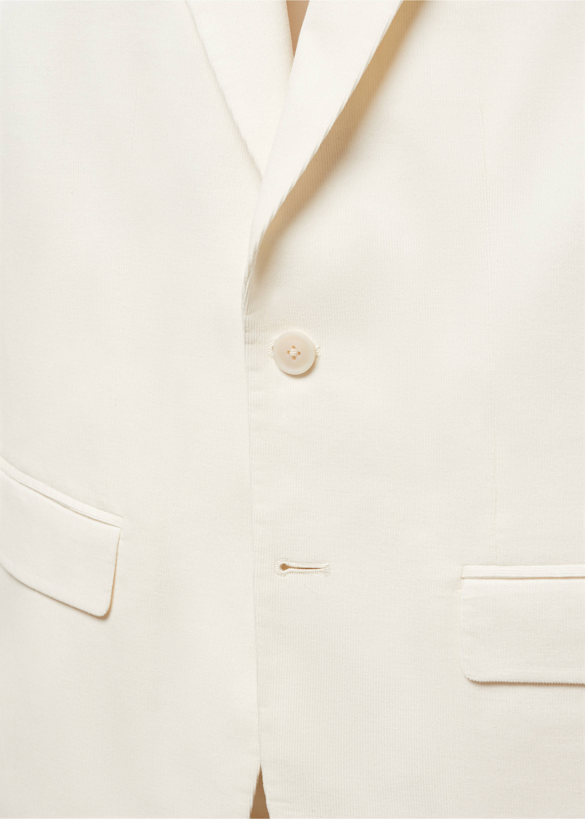 Slim Fit-Cordblazer - Detail des Artikels 8, Weiß. Ref: 57059405-00.