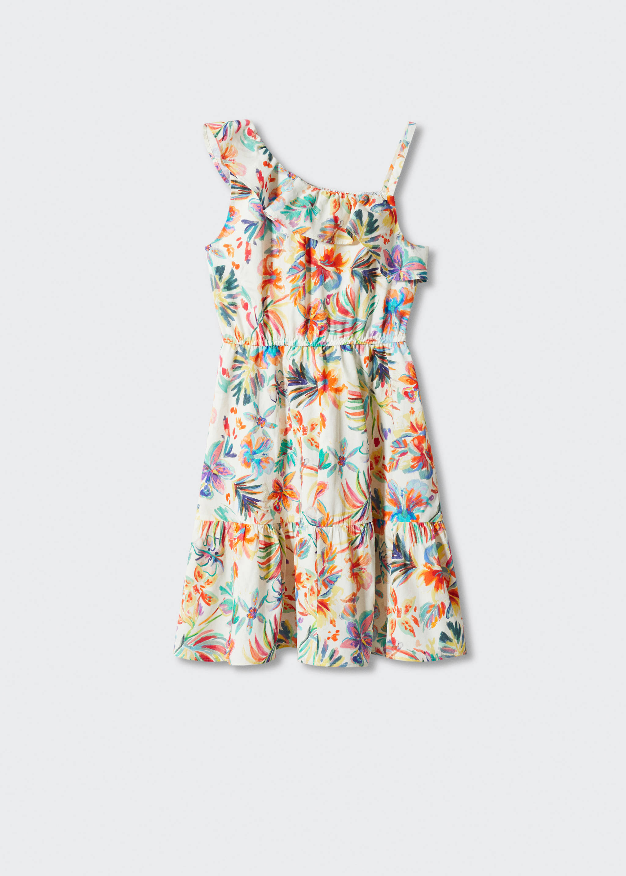 Ασύμμετρο φόρεμα με βολάν - Πίσω όψη προϊόντος