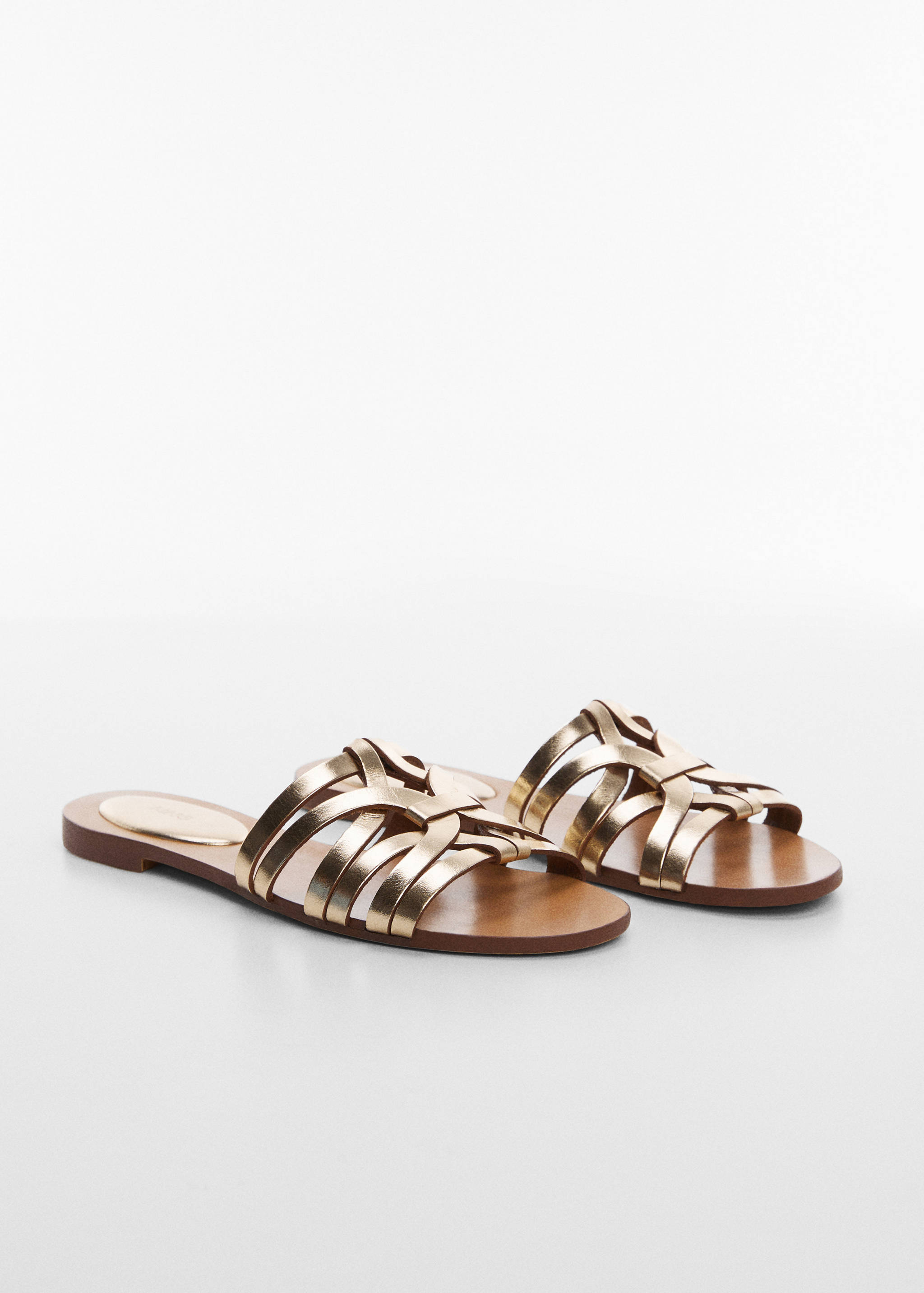 Leather straps sandals - Medium plane