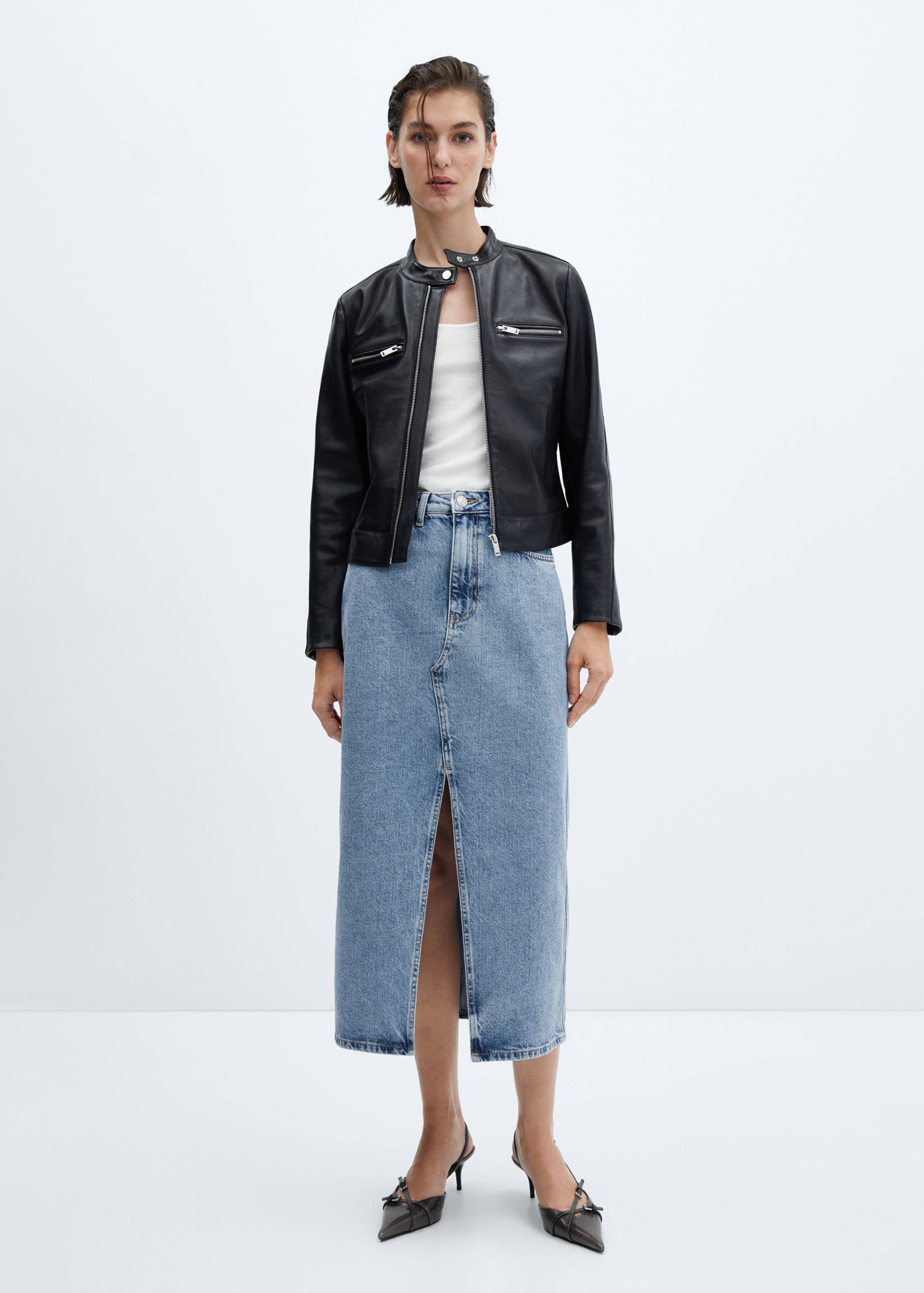 Jupe midi en jean - Plan général