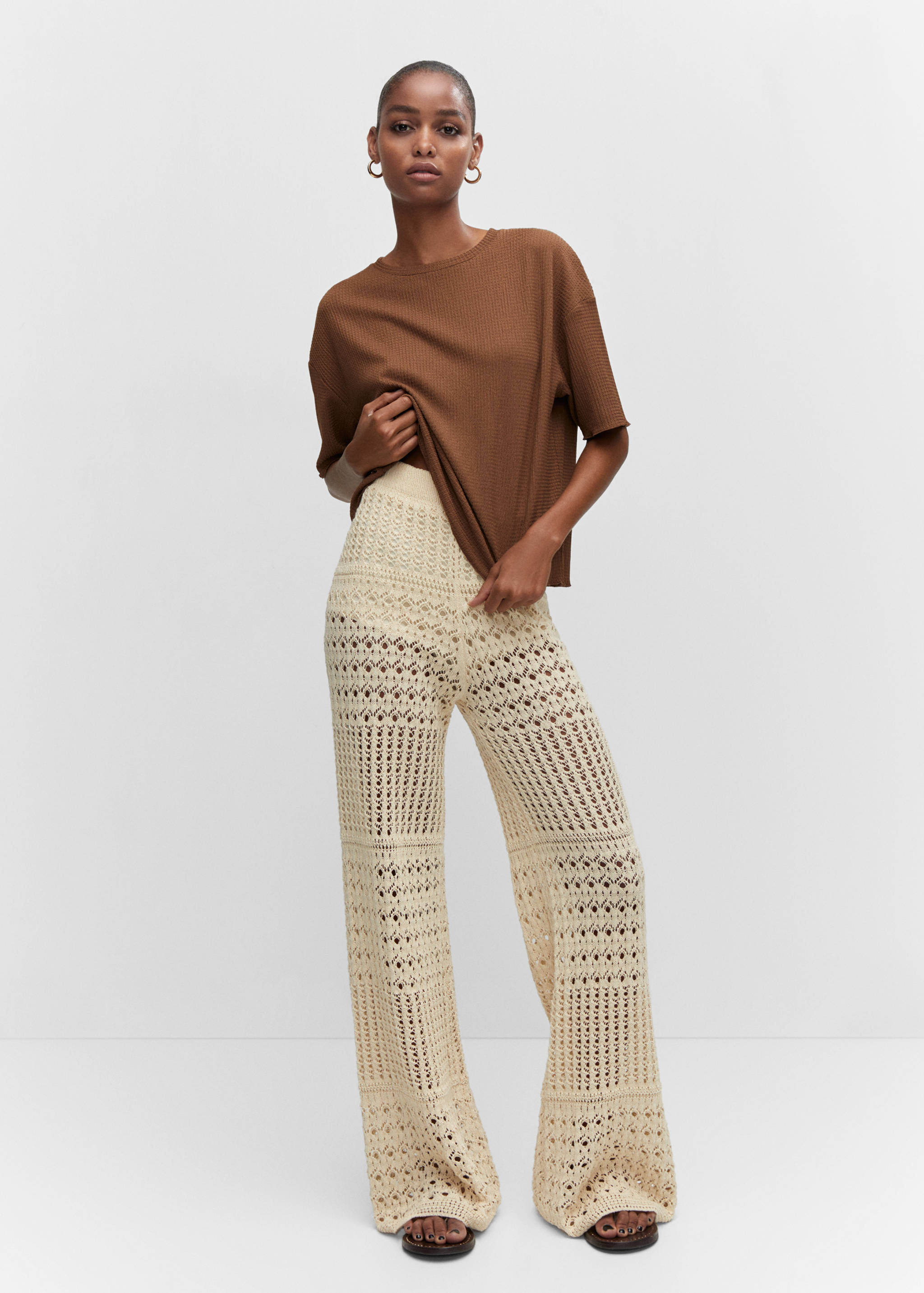 Texturiertes Oversized-T-Shirt - Allgemeine Ansicht