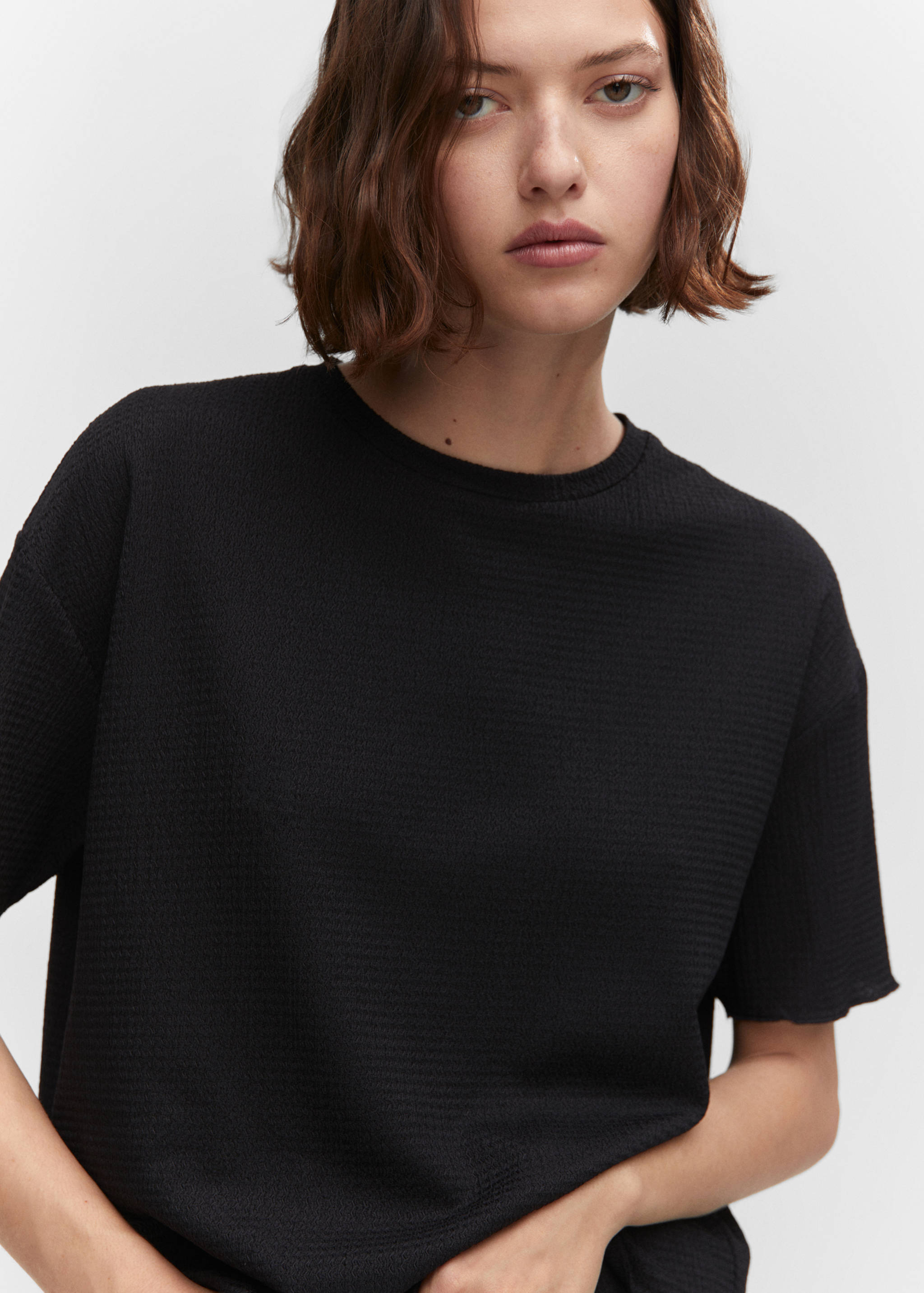 Texturiertes Oversized-T-Shirt - Detail des Artikels 1