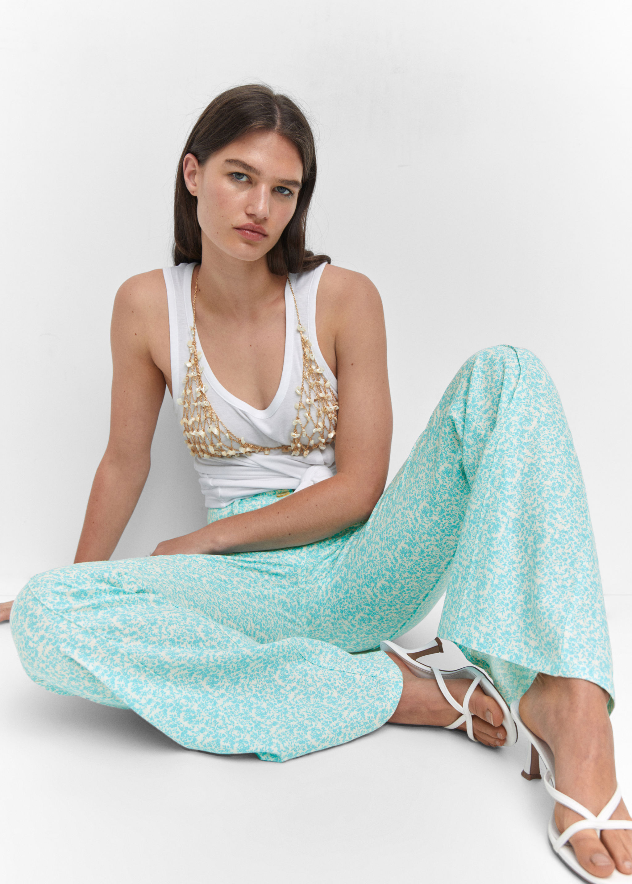 Pantalon lin fleurs - Détail de l'article 2