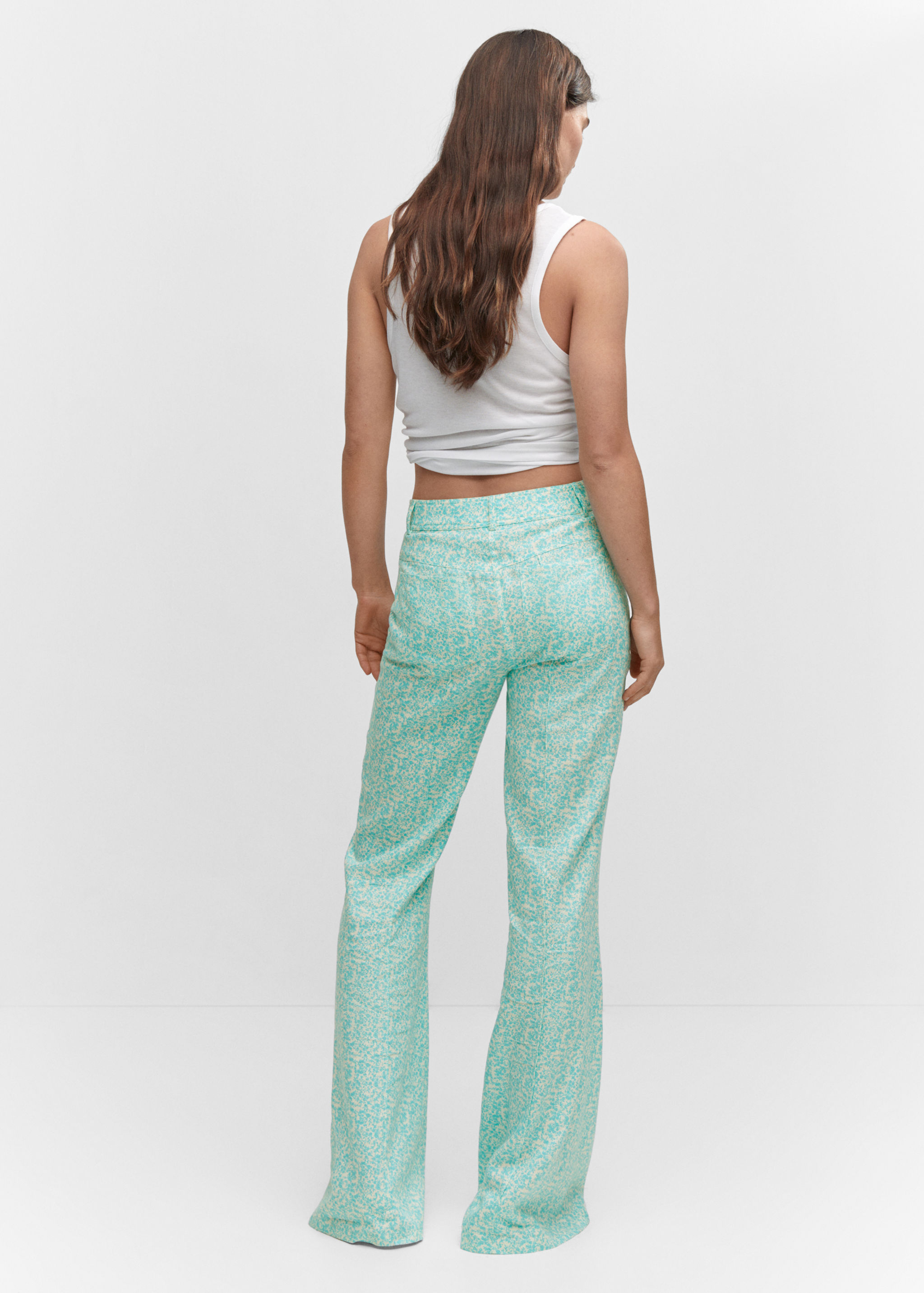 Pantalon lin fleurs - Verso de l’article