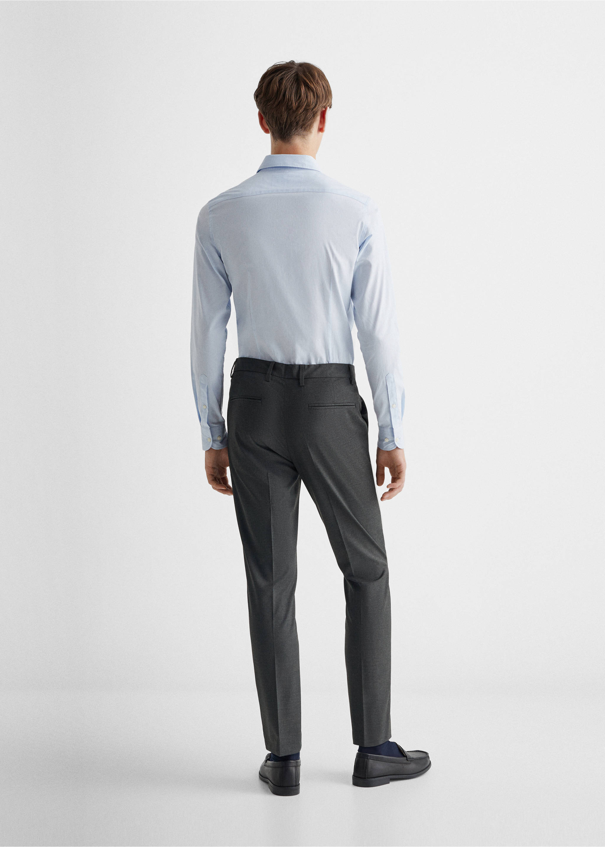 Slim Fit-Anzughose - Rückseite des Artikels, Grau. Ref: 57062885-00.