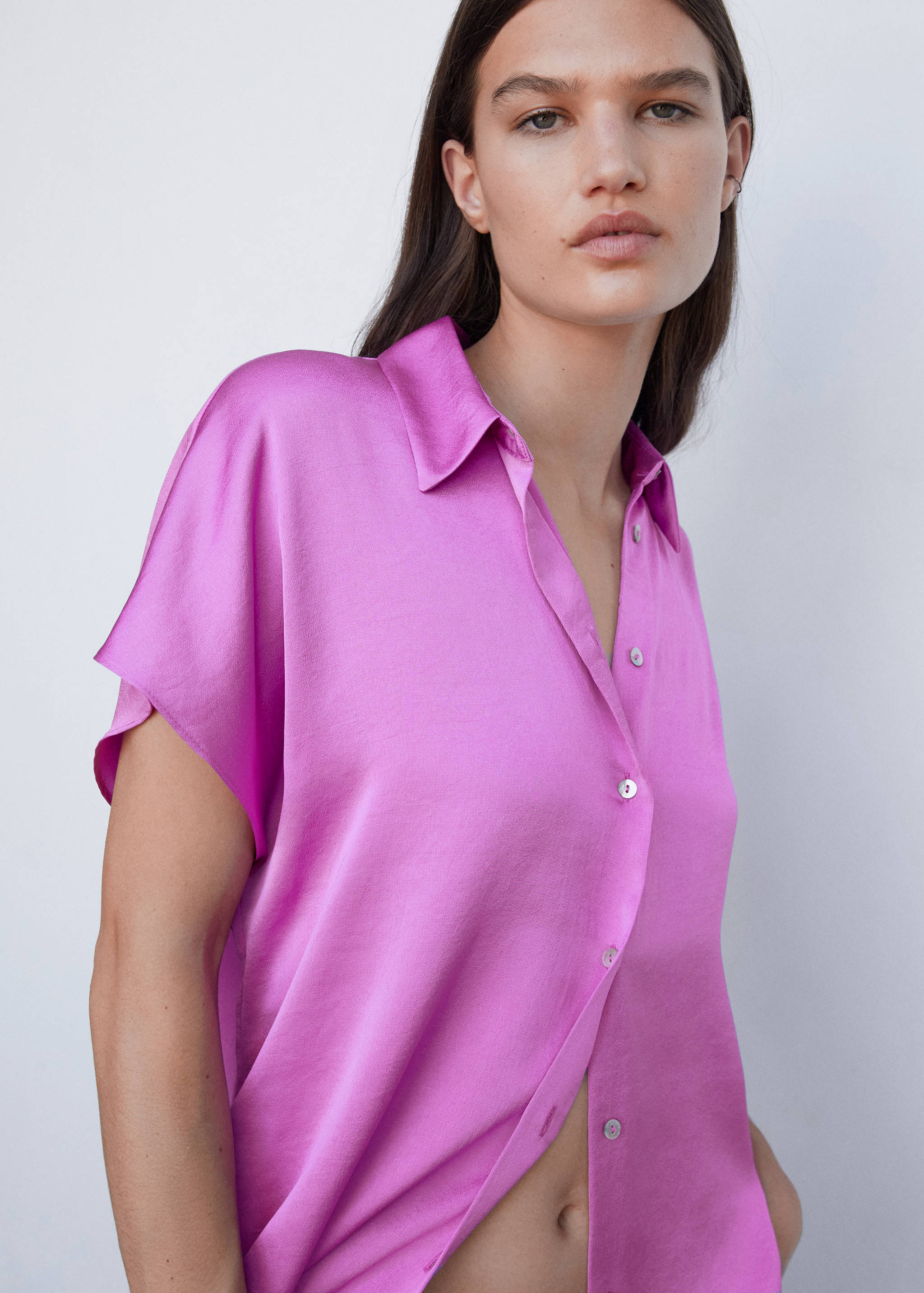 Short-sleeve button-down shirt - Details of the article 1