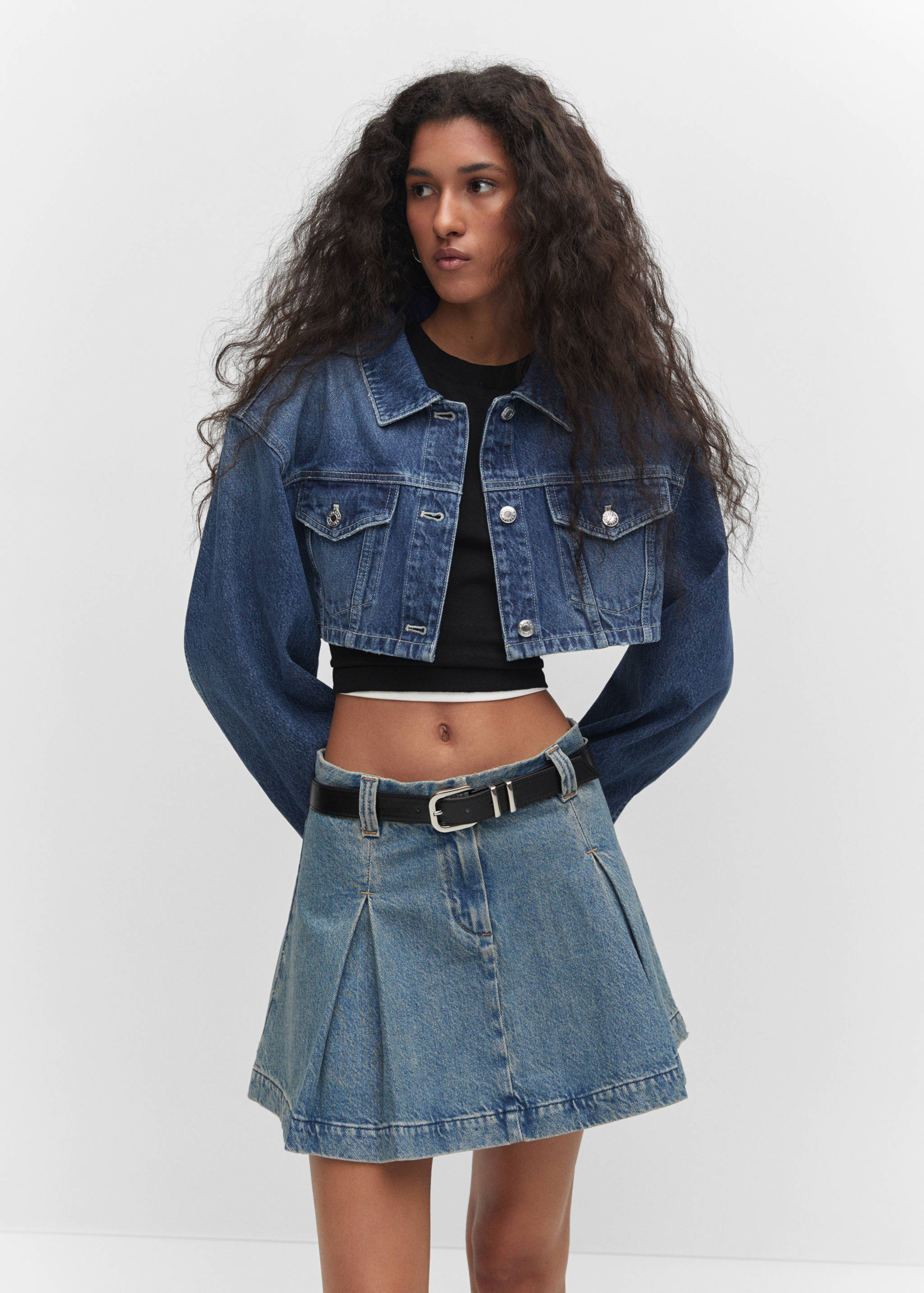 Cropped denim jacket - Medium plane