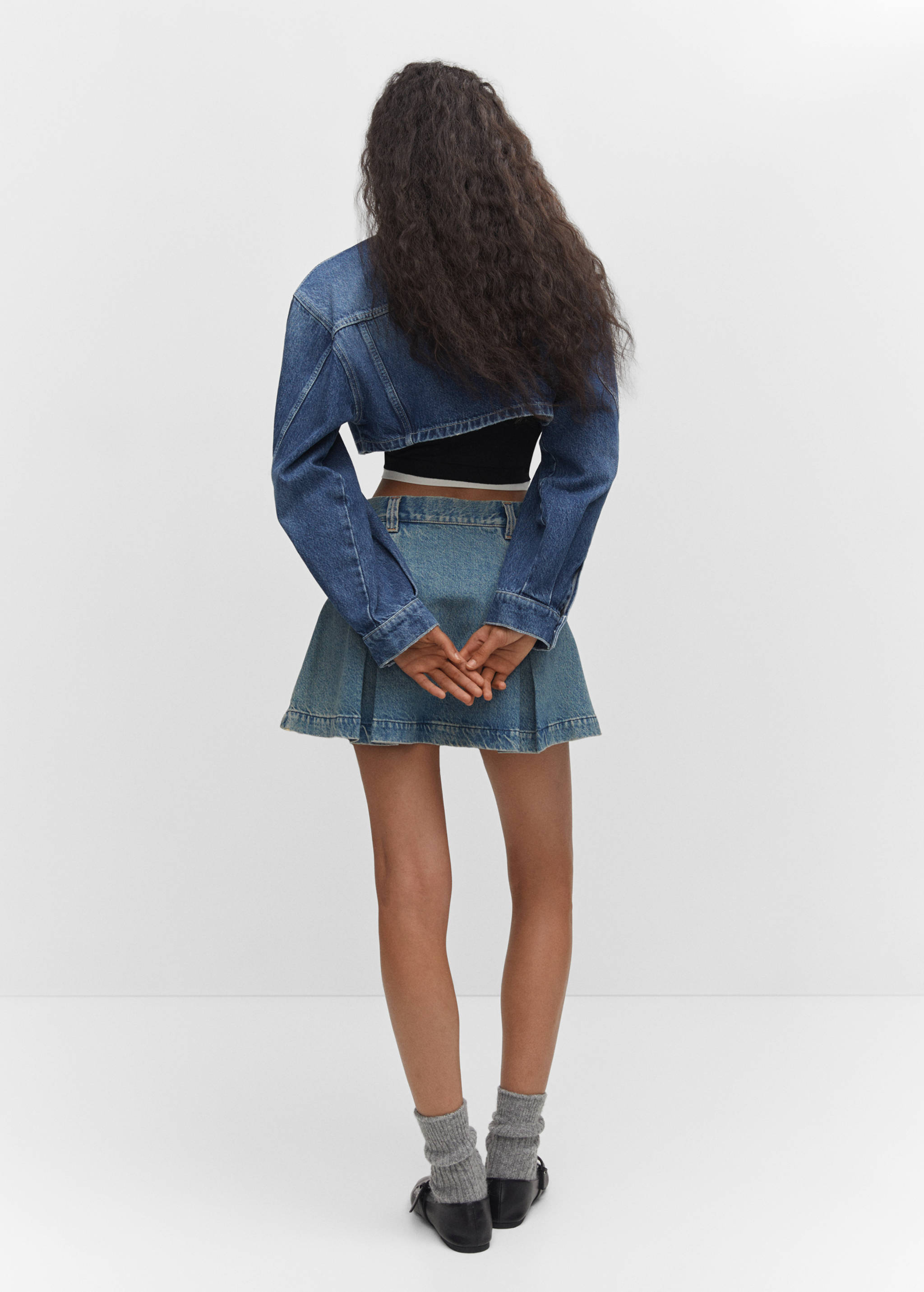 Cropped denim jacket - Reverse of the article