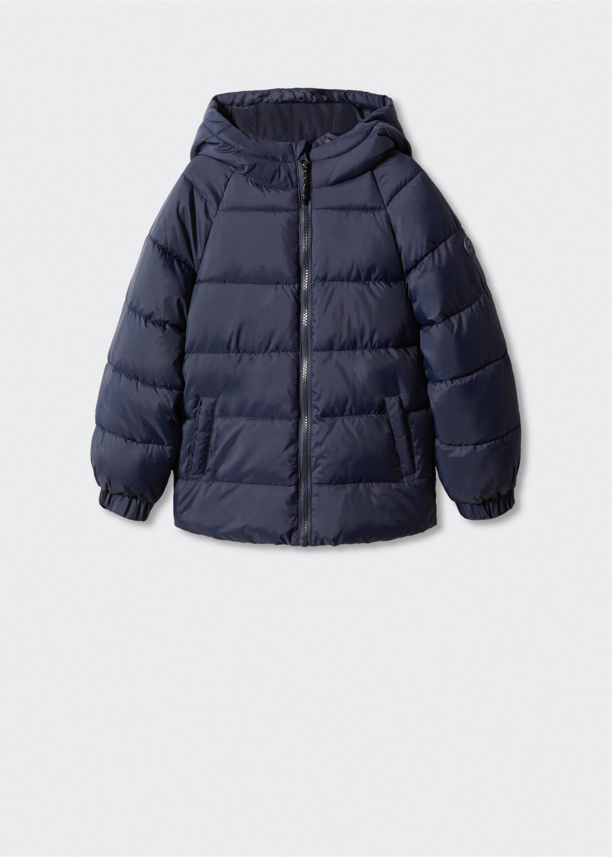 Hood puffer coat - Article without model, Navy. Ref: 57063253-00.