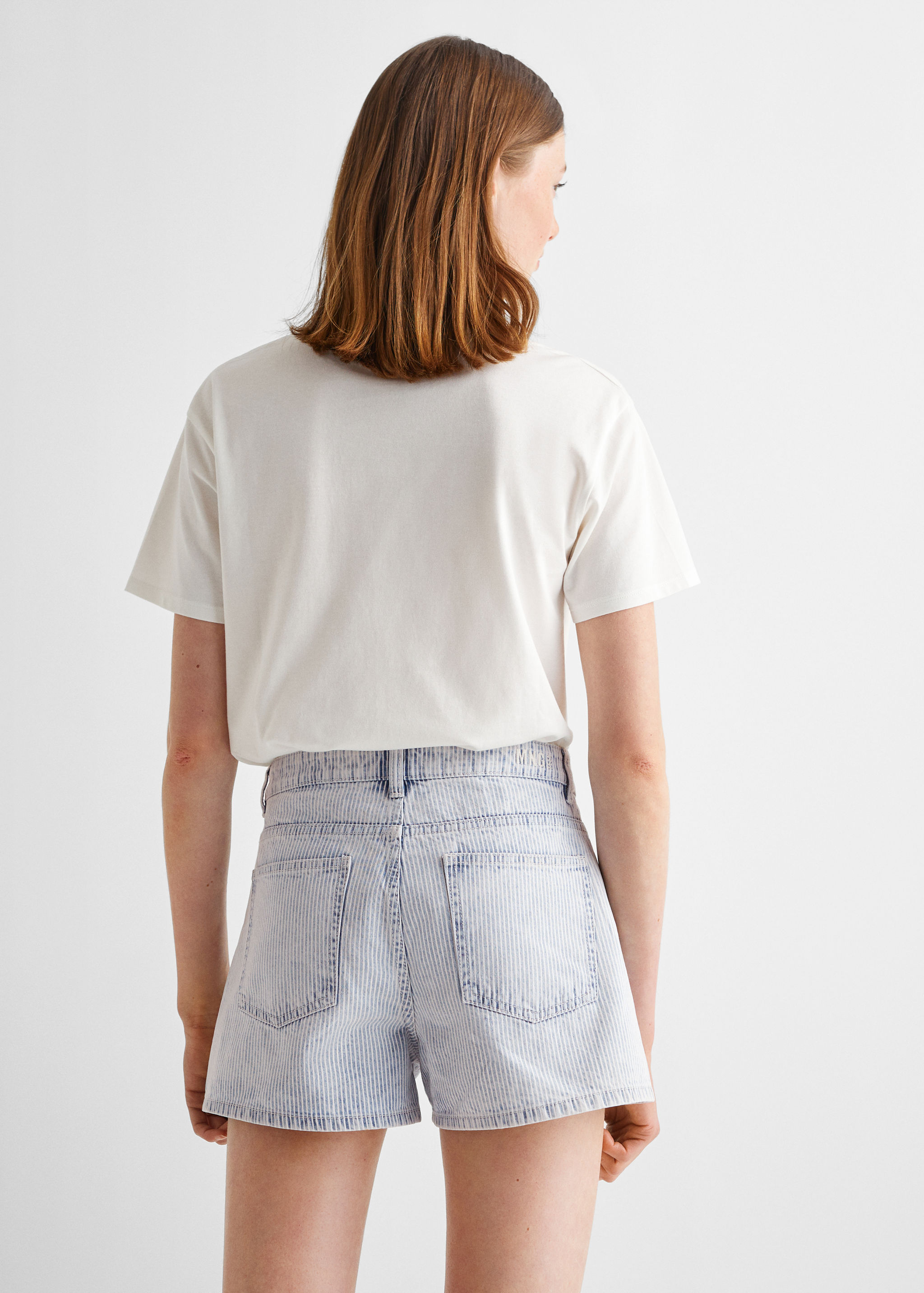 Shorts ratlles cotó - Revers de l'article