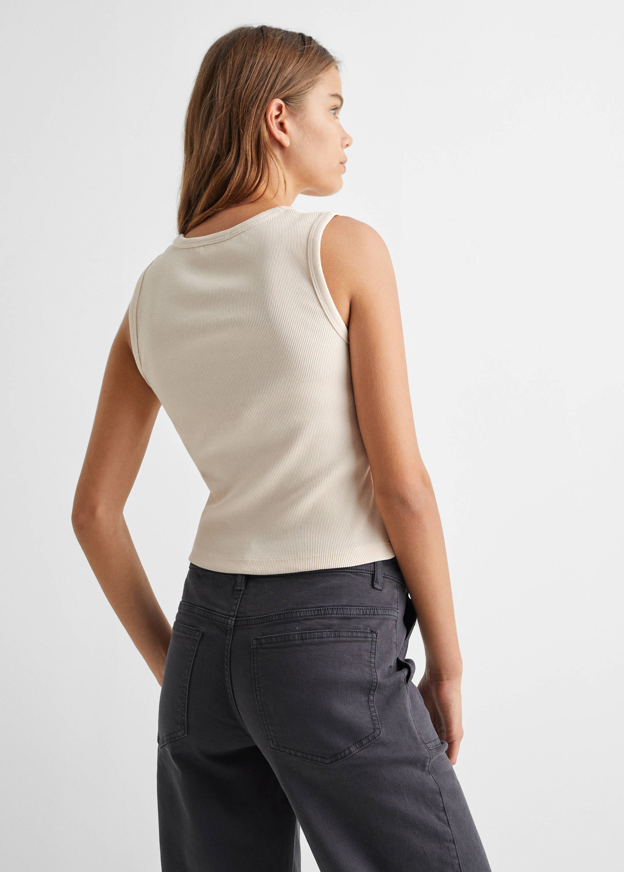 Trägershirt aus Baumwolle - Rückseite des Artikels