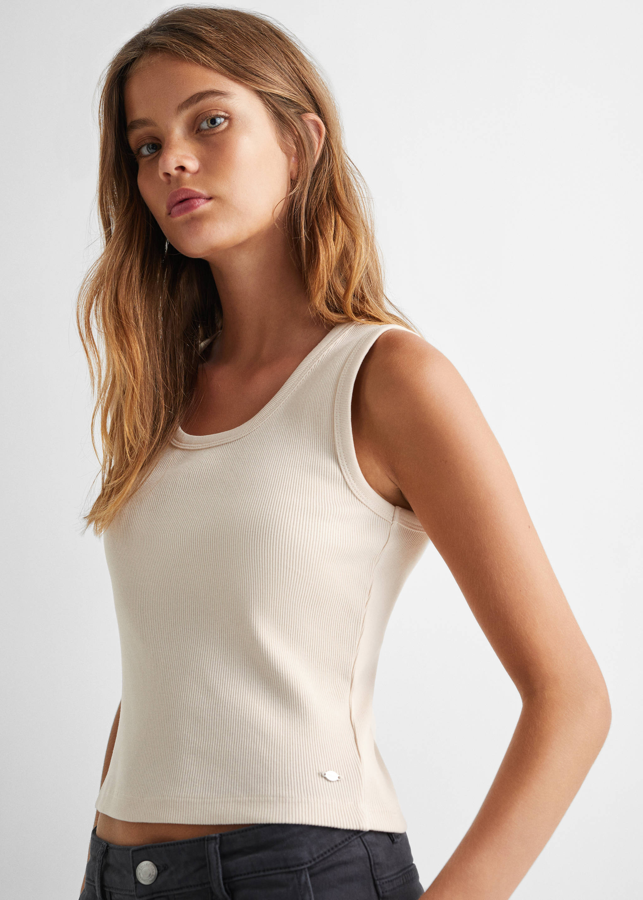 Trägershirt aus Baumwolle - Detail des Artikels 1